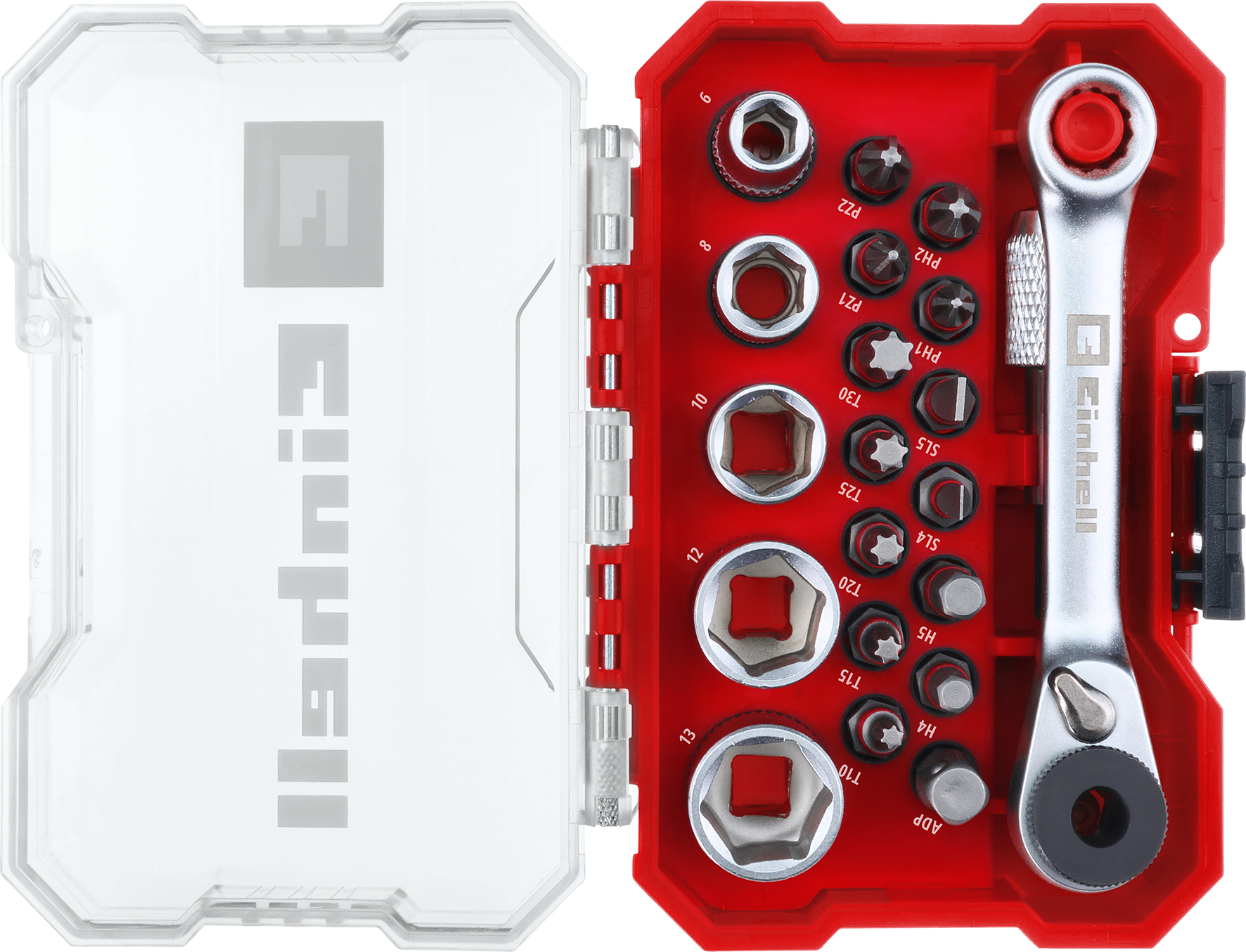 Einhell Bit- und Steckschlüssel-Set, XS-CASE, 21-tlg.