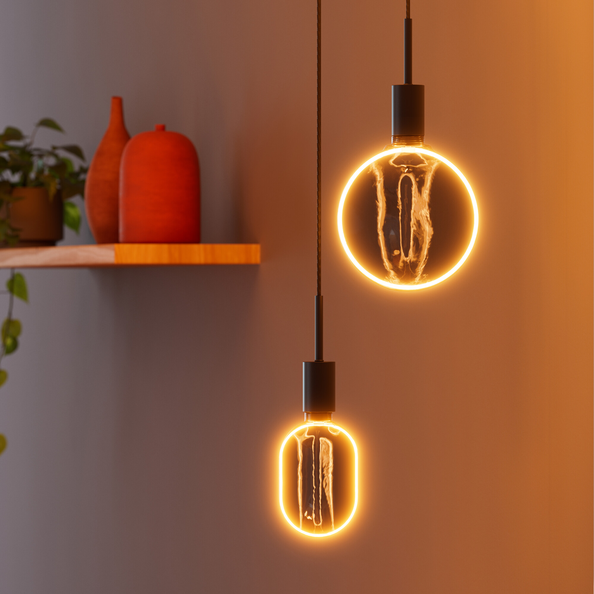 Osram Vintage 1906 LED Lampe O-Form, grau