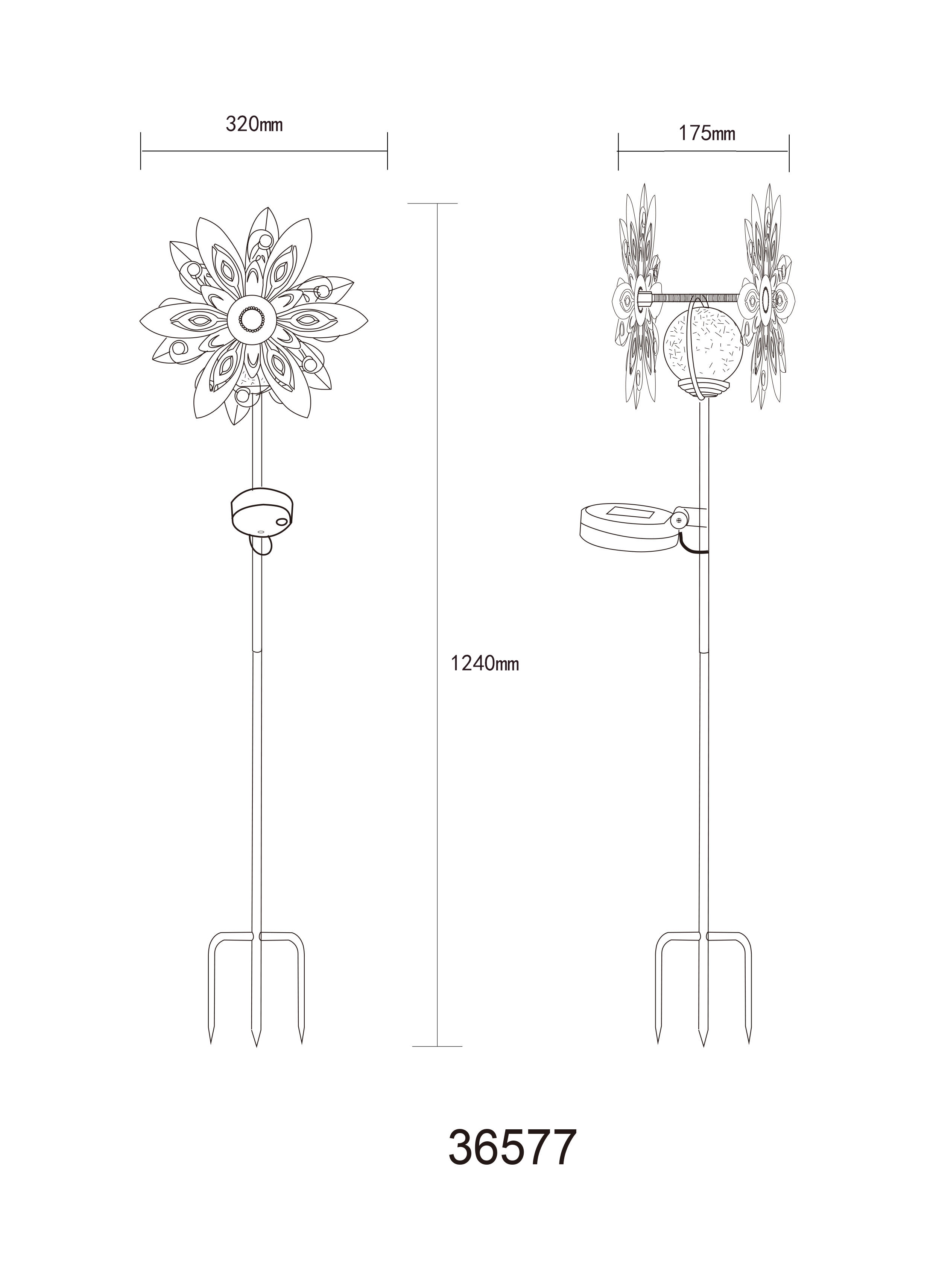 Globo Solarleuchte Metall bunt 1xLED