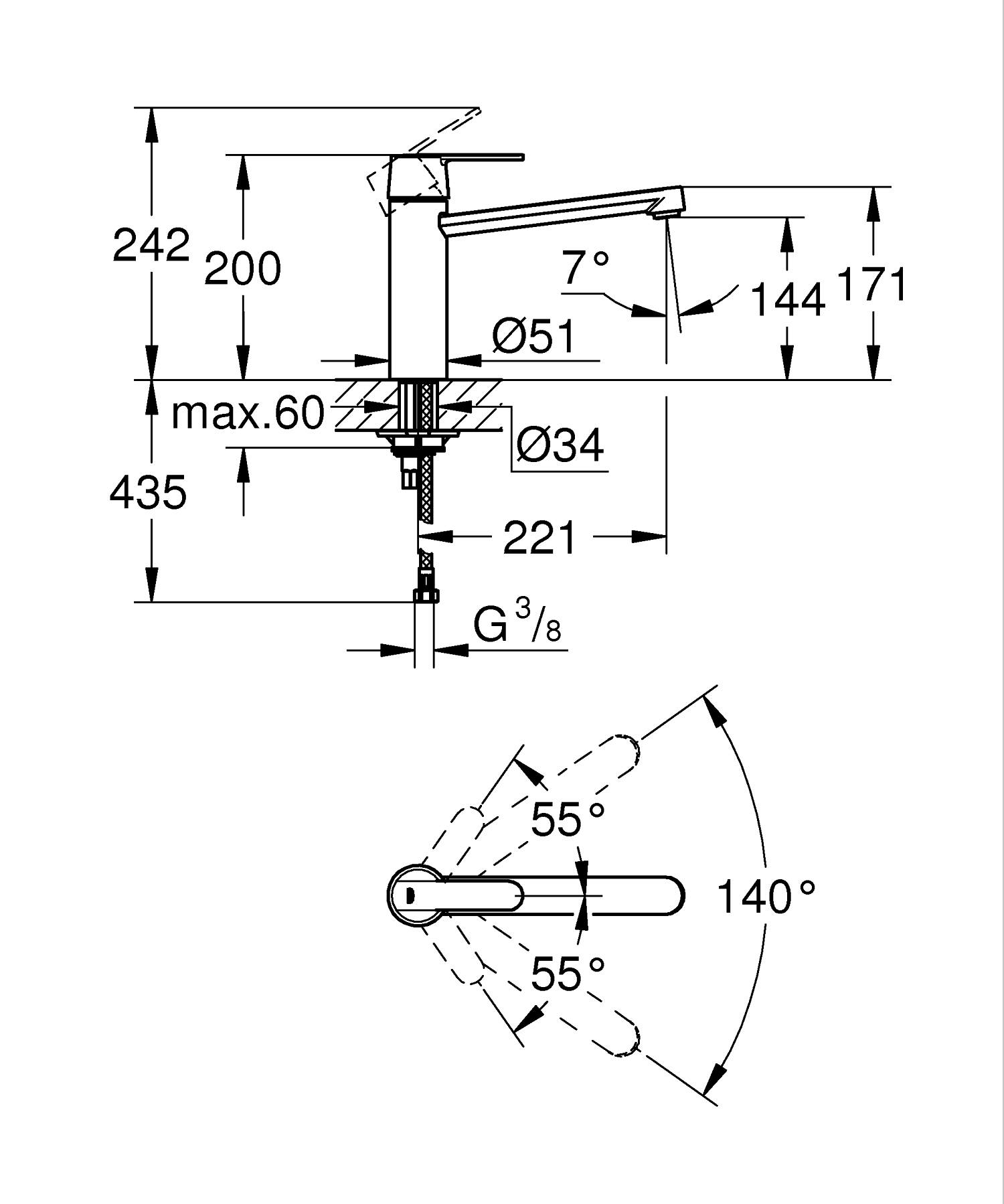 Grohe Get Einhand-Spültischbatterie, 1/2"