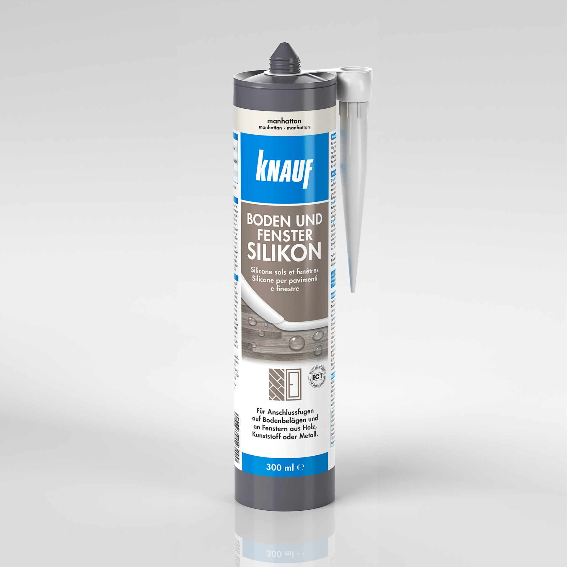Knauf boden & fenster silikon, manhattan, 300 ml