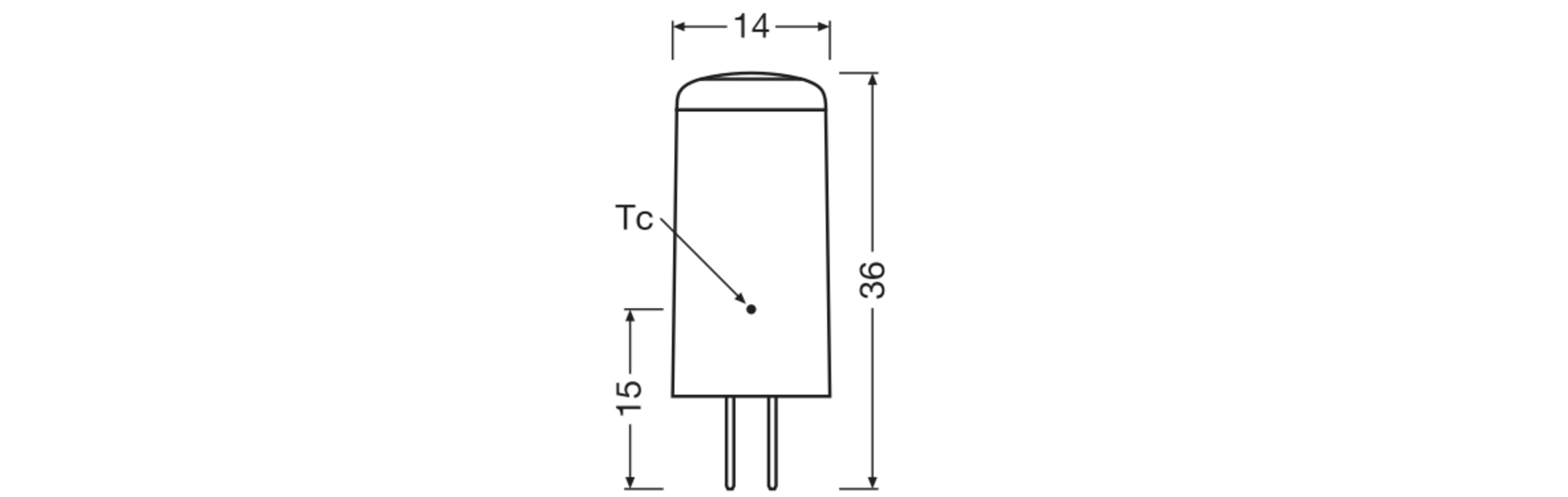 Osram LED Stiftsockellampe, warmweiß, klar, GY6.35