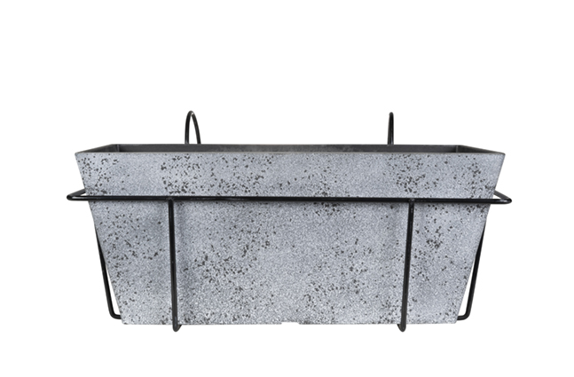 TS Rack + Planter Nimar concrete, D 36 x 16