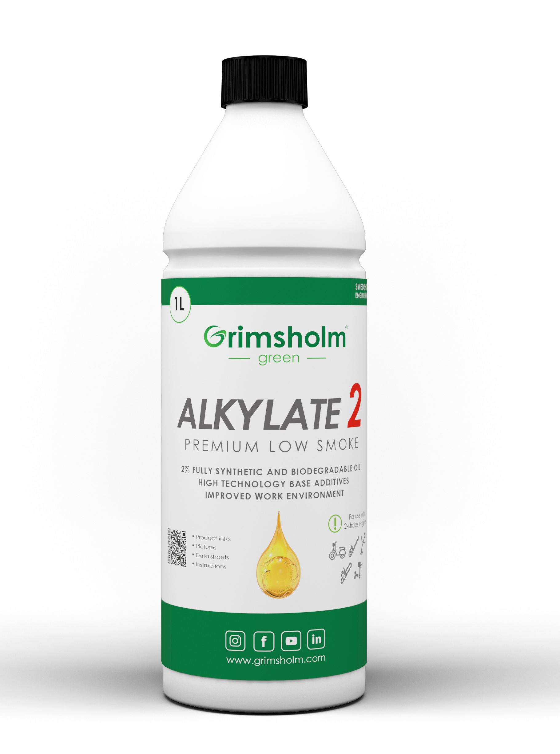 Grimsholm Alkylatbenzin 2-takt, 1 Liter Grimsholm Alkylatbenzin 2-takt, 1 Liter