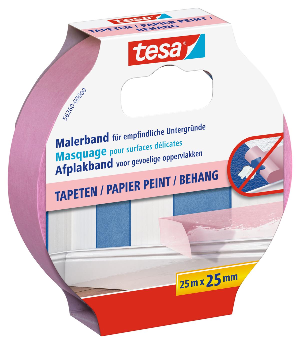 tesa_Masking_562600000002_LI406_left_pa tesa Malerband Tapeten, 25 mm