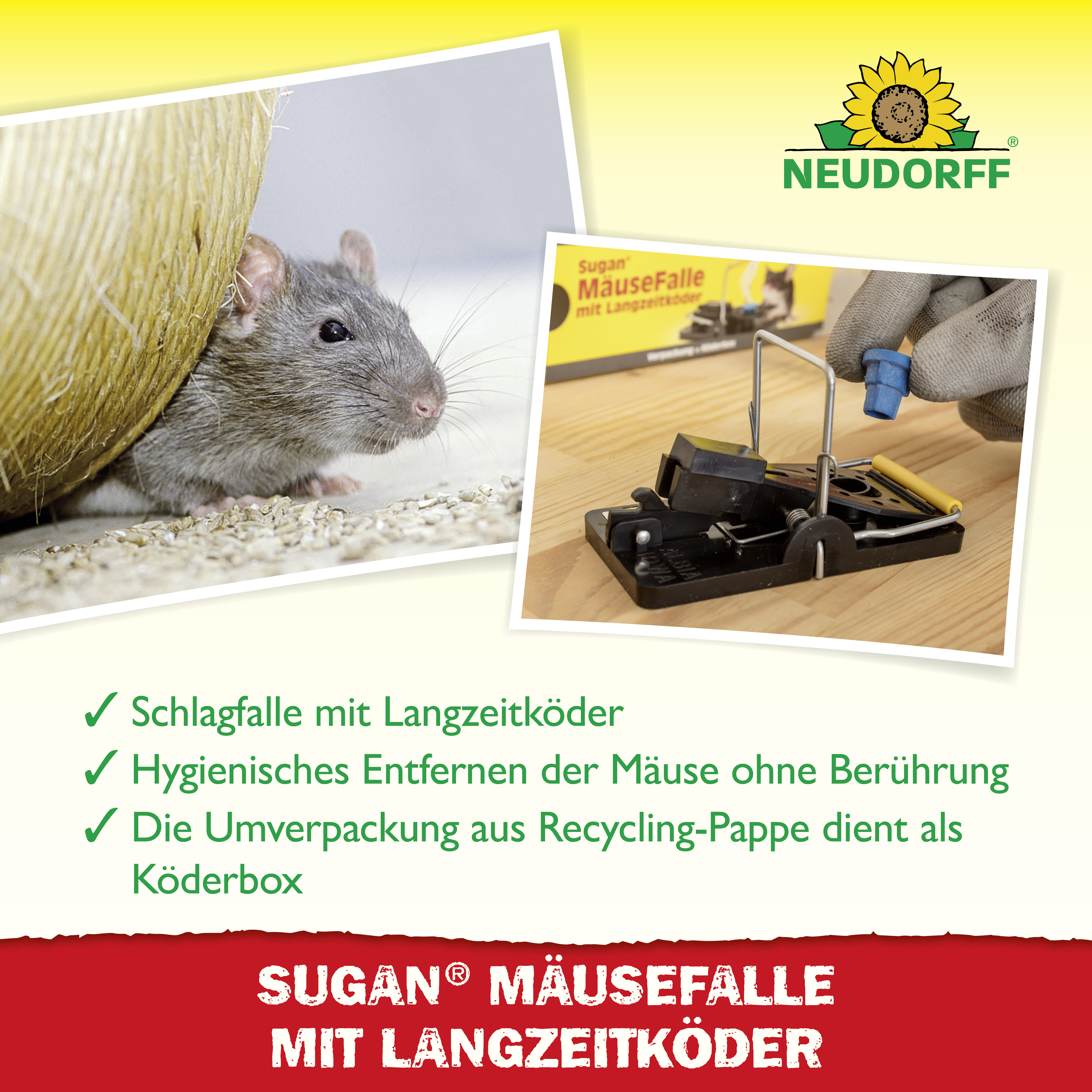 Neudorff Sugan MäuseFalle mit Langzeitköder Neudorff Sugan MäuseFalle mit Langzeitköder