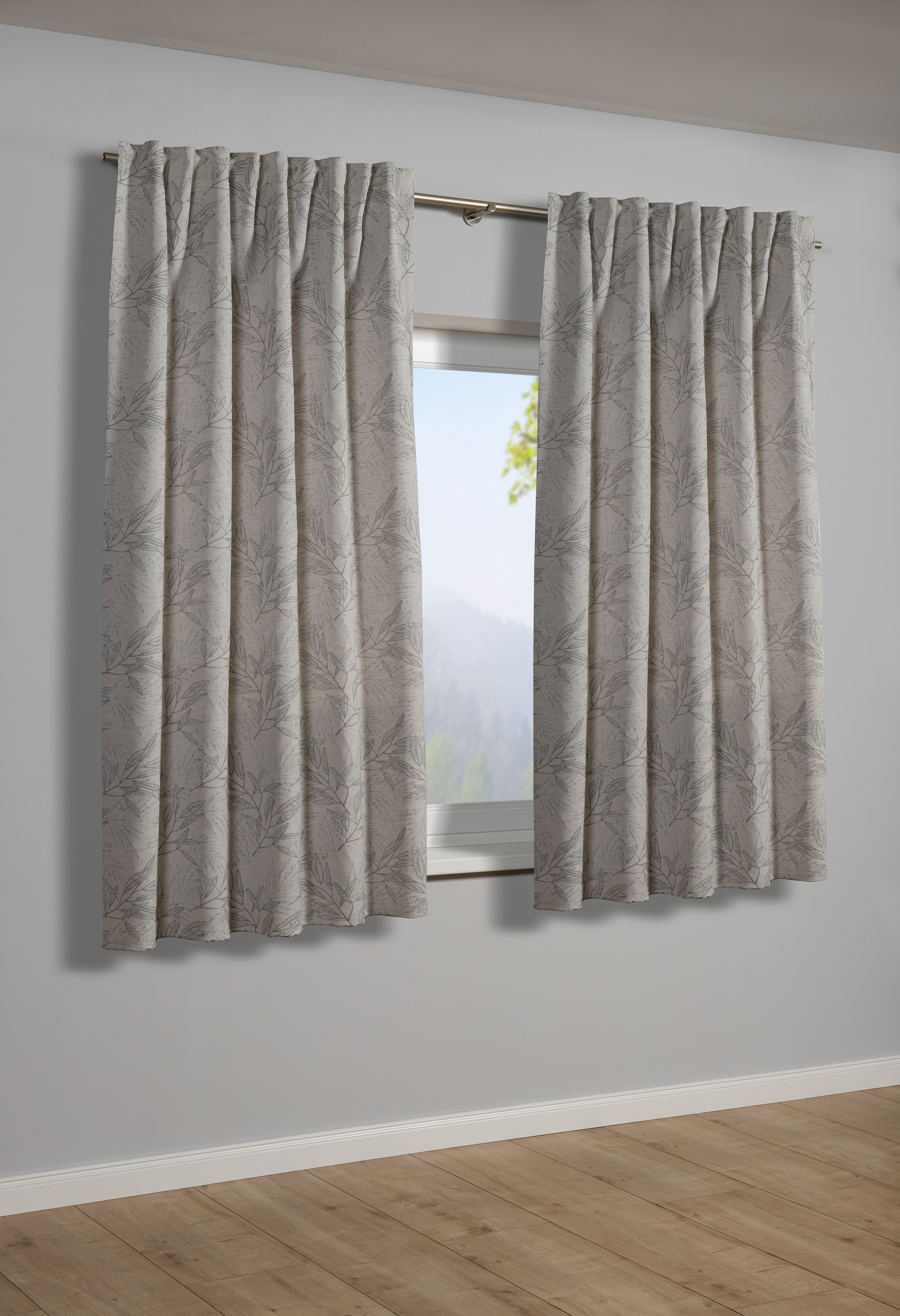 Sehlbach Schal mit Gardinenband dunkelgrün, 135 x 175 cm Sehlbach Schal mit Gardinenband dunkelgrün, 135 x 175 cm