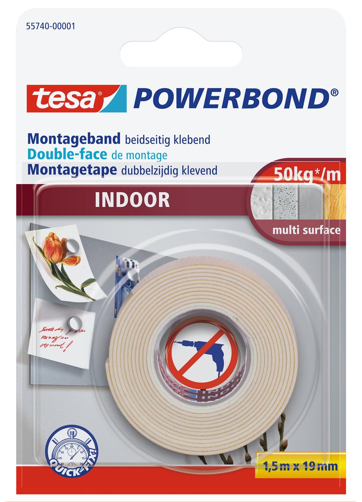 tesa Powerbond Montageband Indoor, 1,5 m