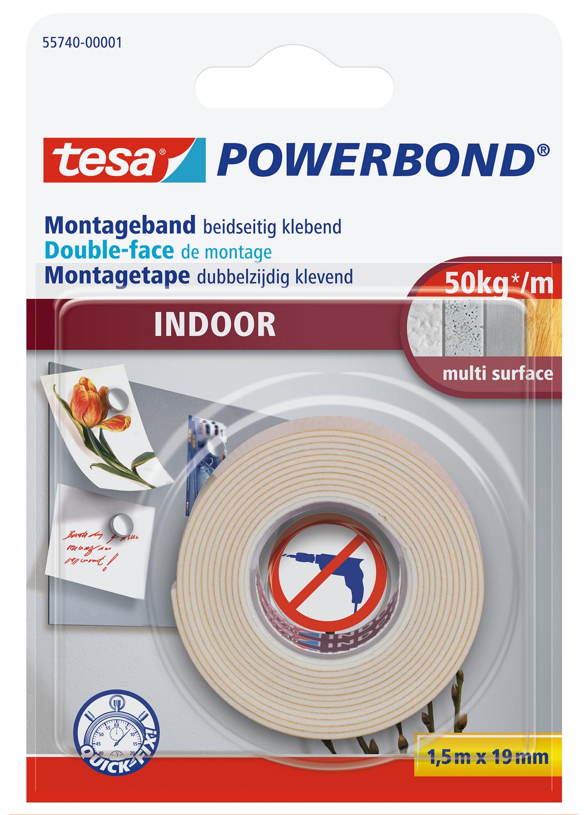 tesa_55740_LI406_pa_001 tesa Powerbond Montageband Indoor, 1,5 m