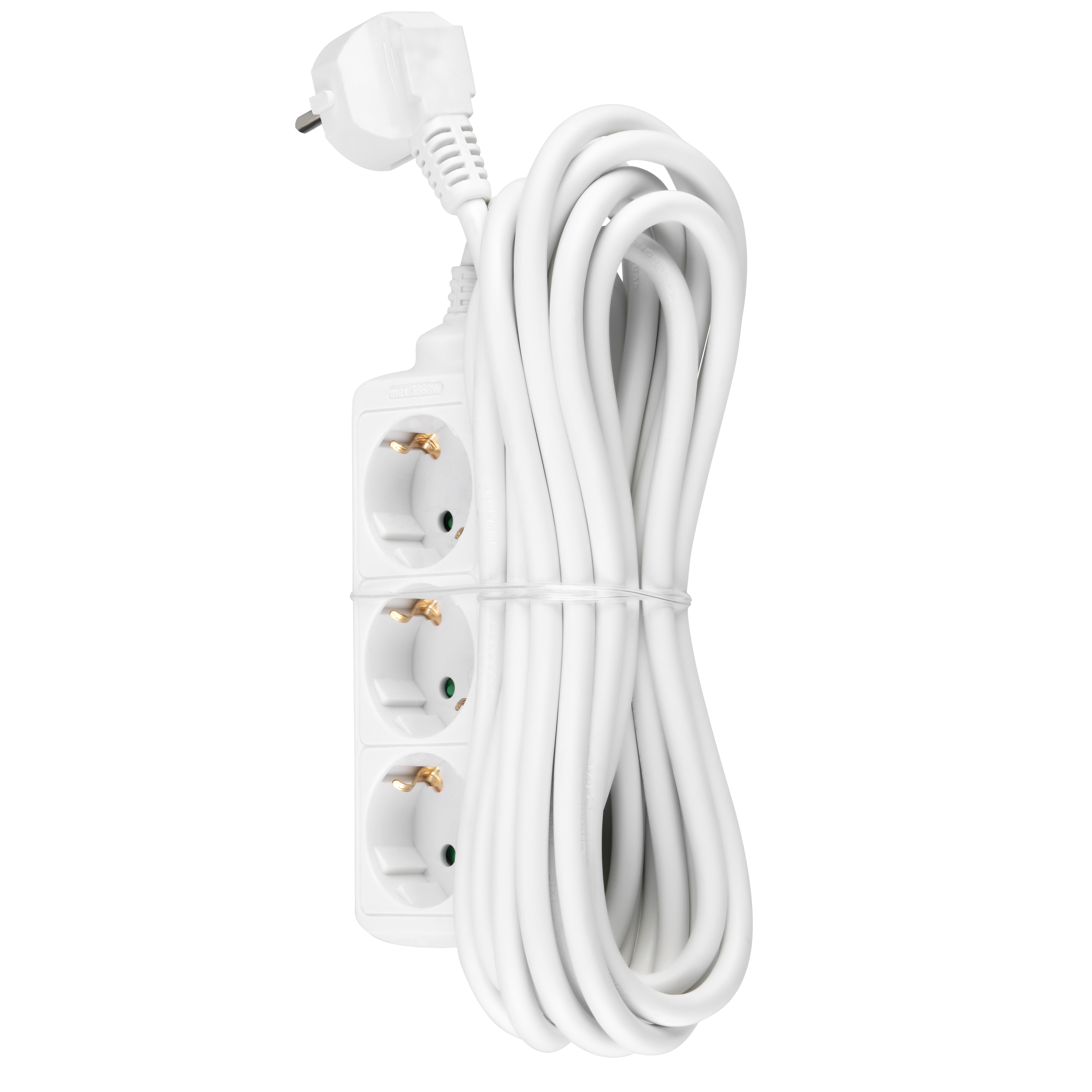 REV Steckdosenleiste 3-fach, 5 m, Berührungsschutz, weiß