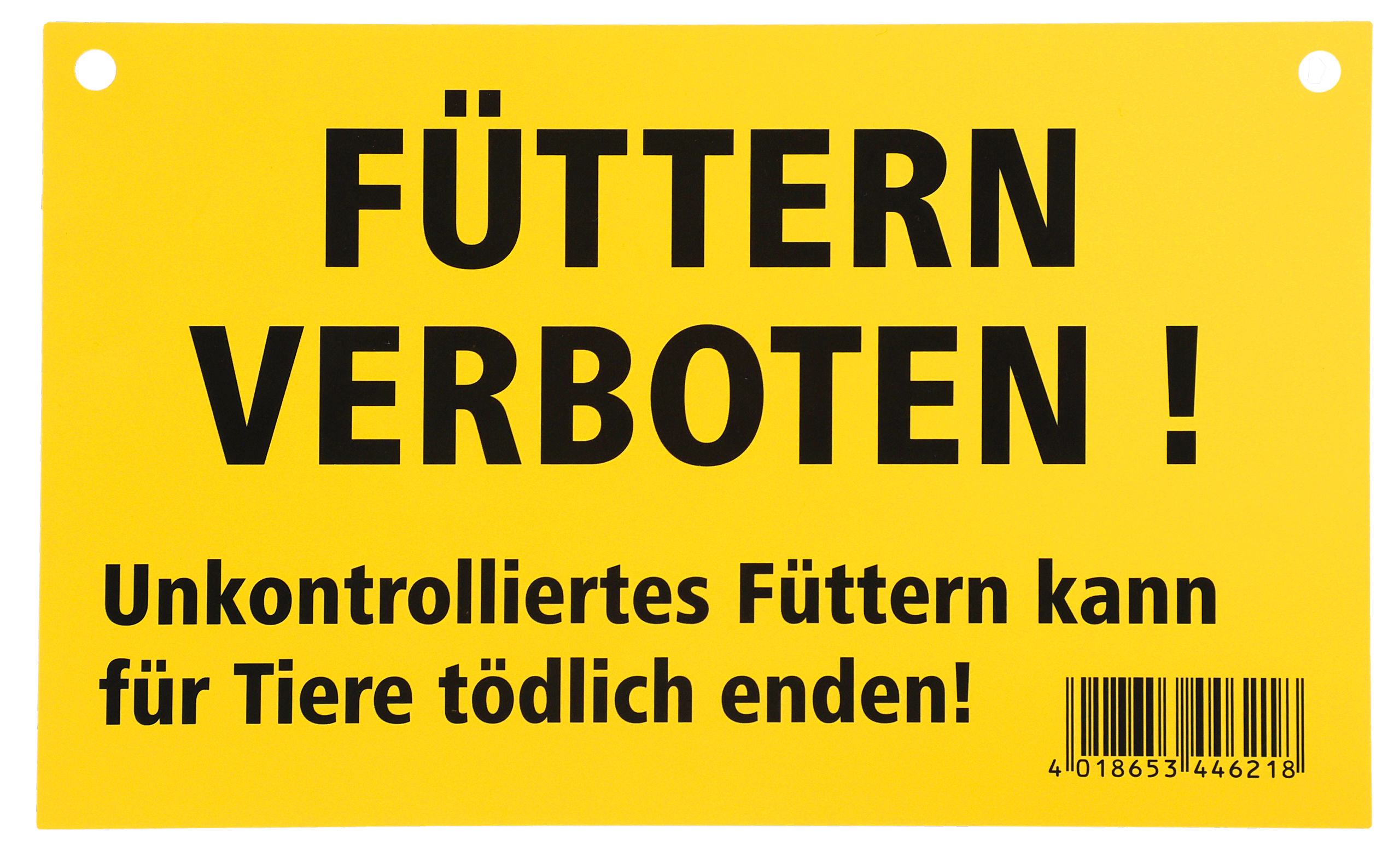Kerbl Warnschild, einseitig bedruckt "Füttern verboten!"