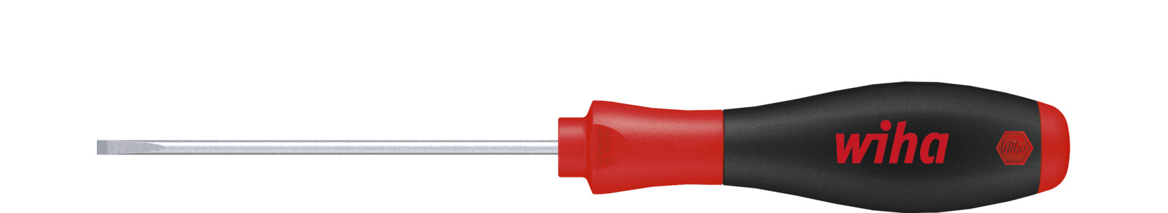 Wiha Schraubendreher SoftFinish® Schlitz mit Rundklinge für tiefliegende Schrauben, 4,0 x 100 mm