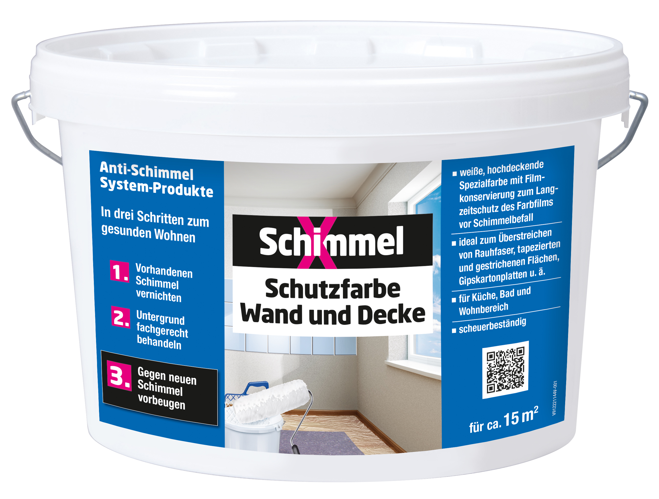 SchimmelX Schutzfarbe Wand und Decke, 2,5 l SchimmelX Schutzfarbe Wand und Decke, 2,5 l