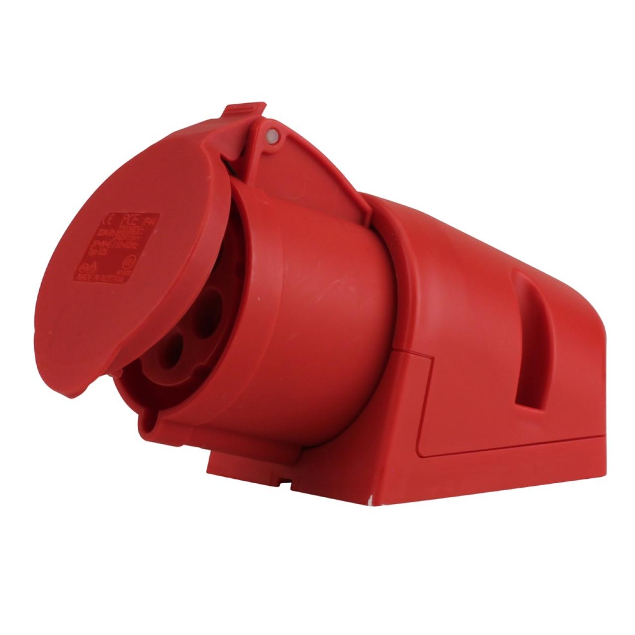 129664  CEE-WANDSTECKDOSE 32A, ROT