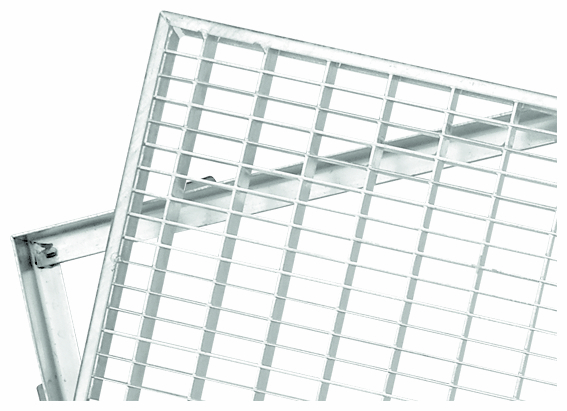ACO Gitterrost mit Zarge, 700 x 400 mm, MW 30/10