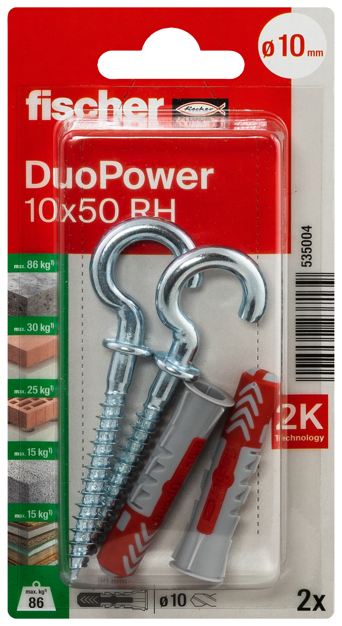 fischer DuoPower Universaldübel 10 x 50 RH K (2) fischer DuoPower Universaldübel 10 x 50 RH K (2)