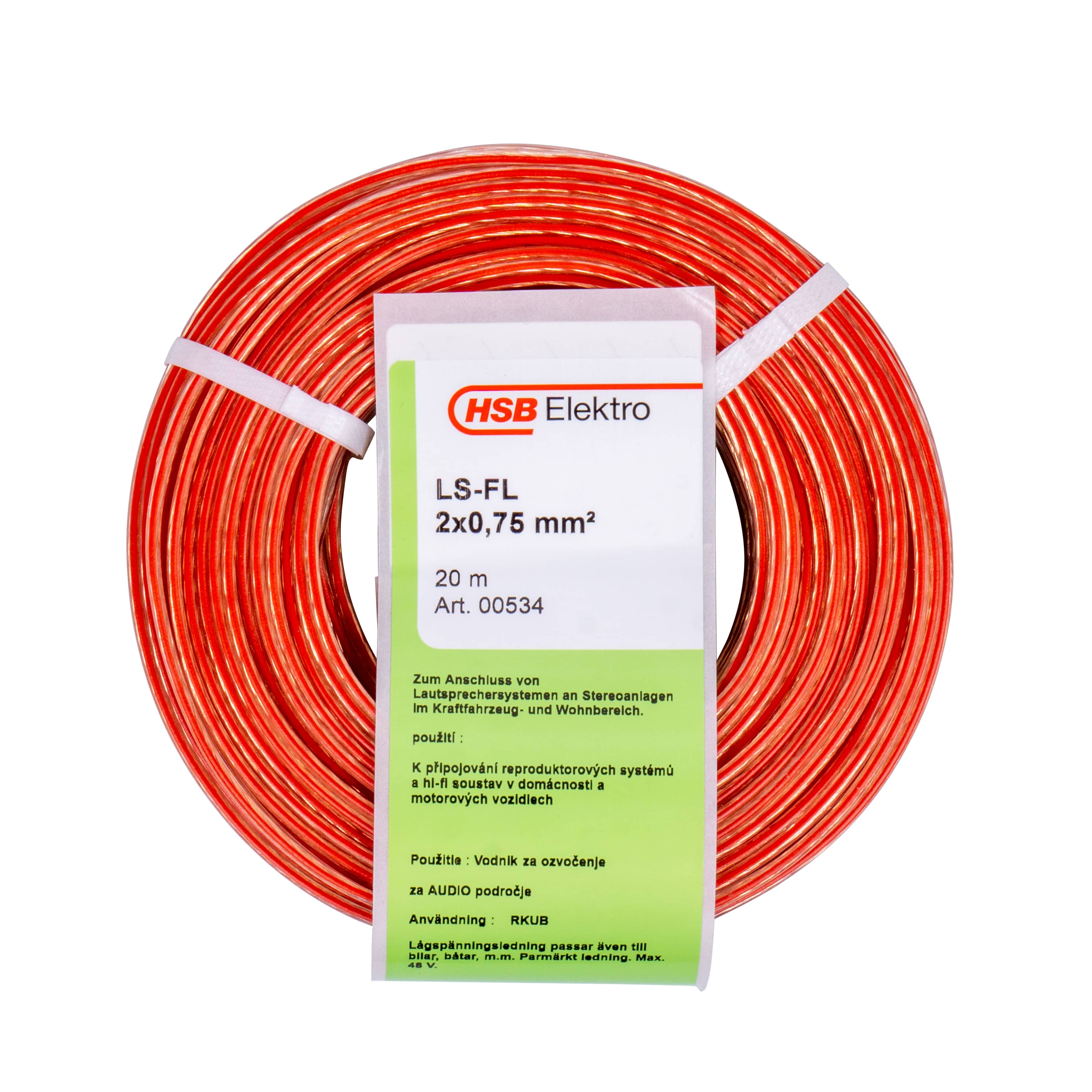 380893rHSDxMSctowBq LAUTSPRECHERLEITUNG H03VH-H 2X0,75MM²,20M