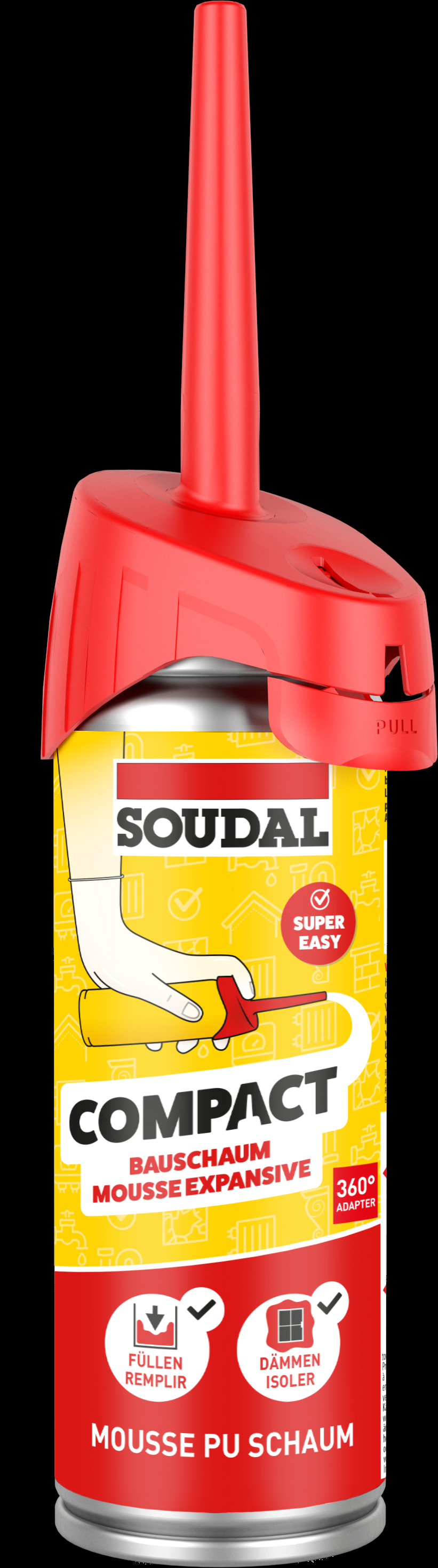 Soudal Bauschaum Compact B2 1K, 150 ml Soudal Bauschaum Compact B2 1K, 150 ml