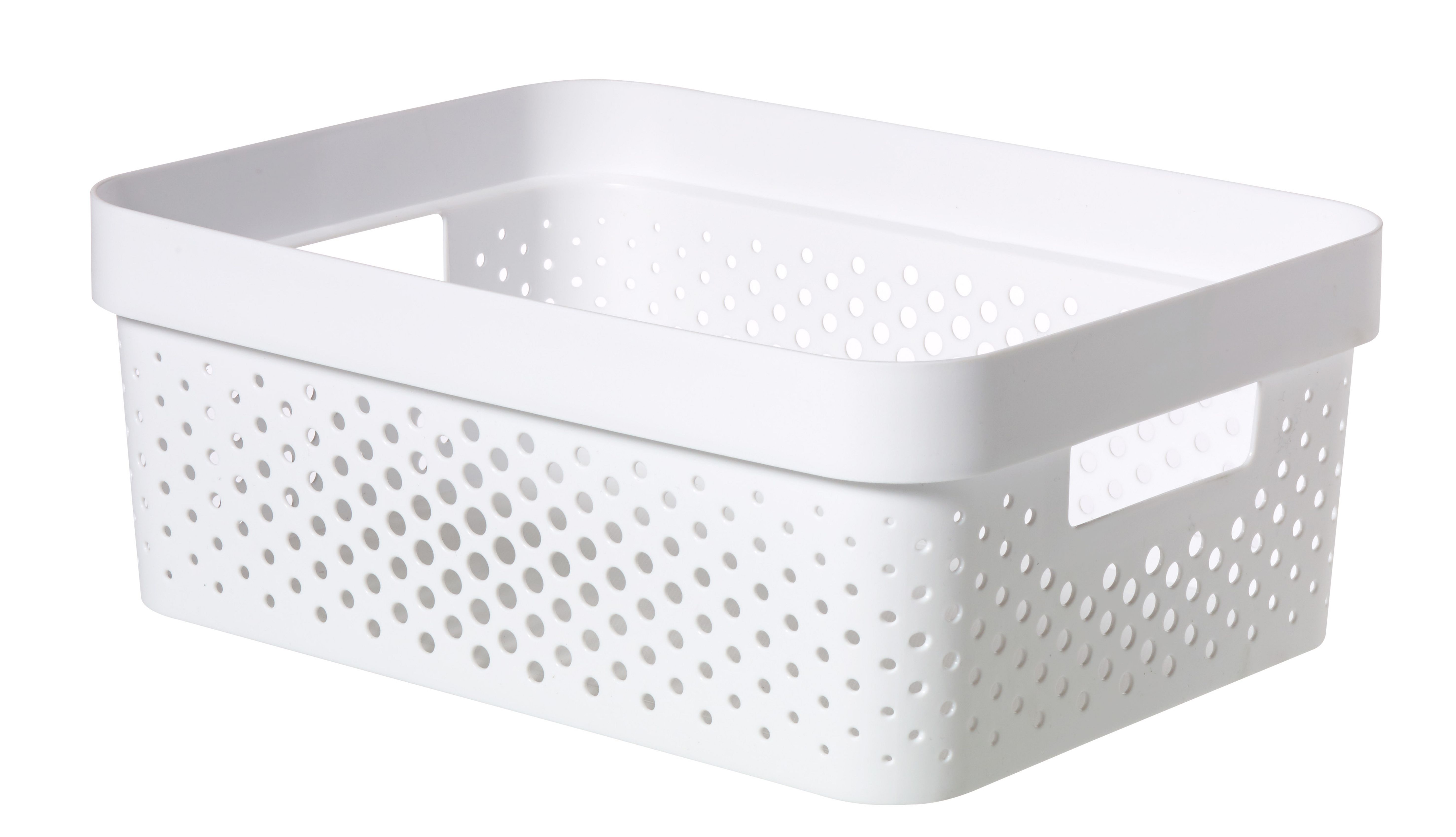 774672_K245677K040KK INFINITY RECYCLING Box mit Punktmuster, 11L, weiß