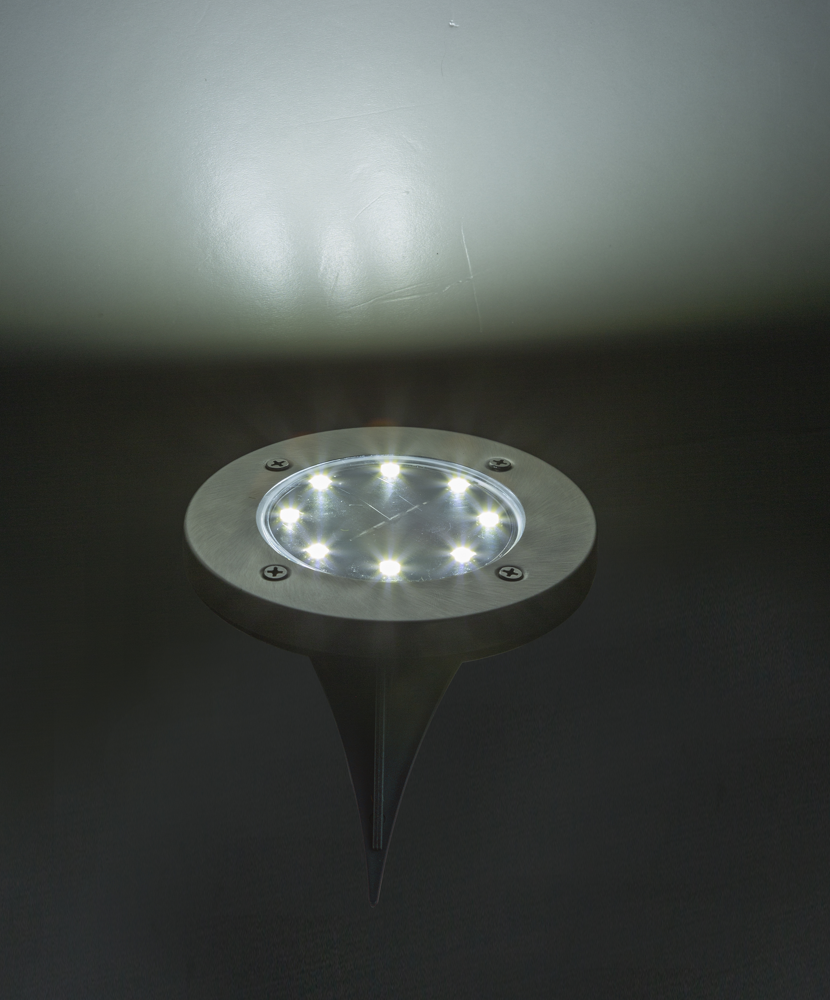 Globo Solarleuchte Edelstahl, 8xLED