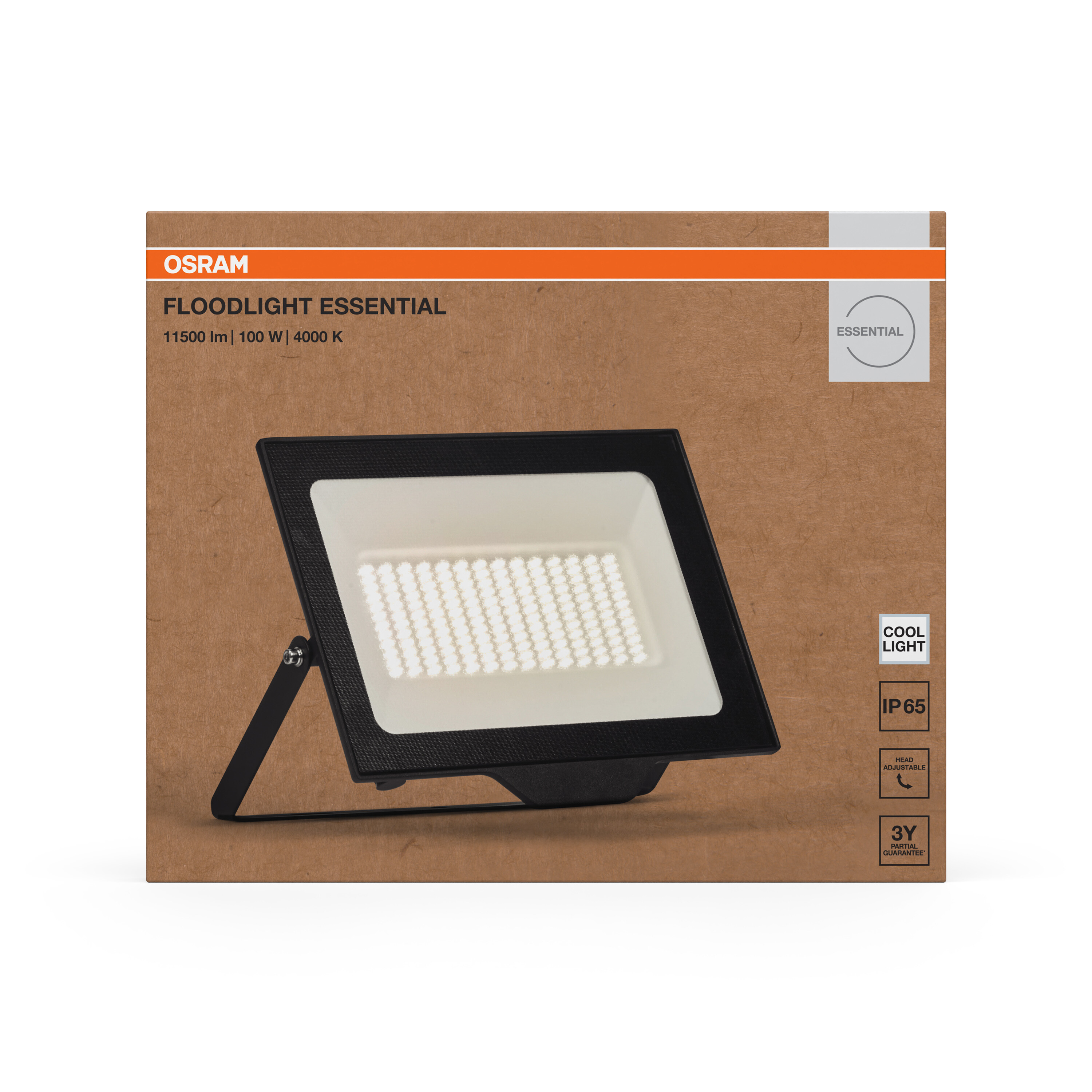 Osram Flutlicht Essential, 100W, schwarz