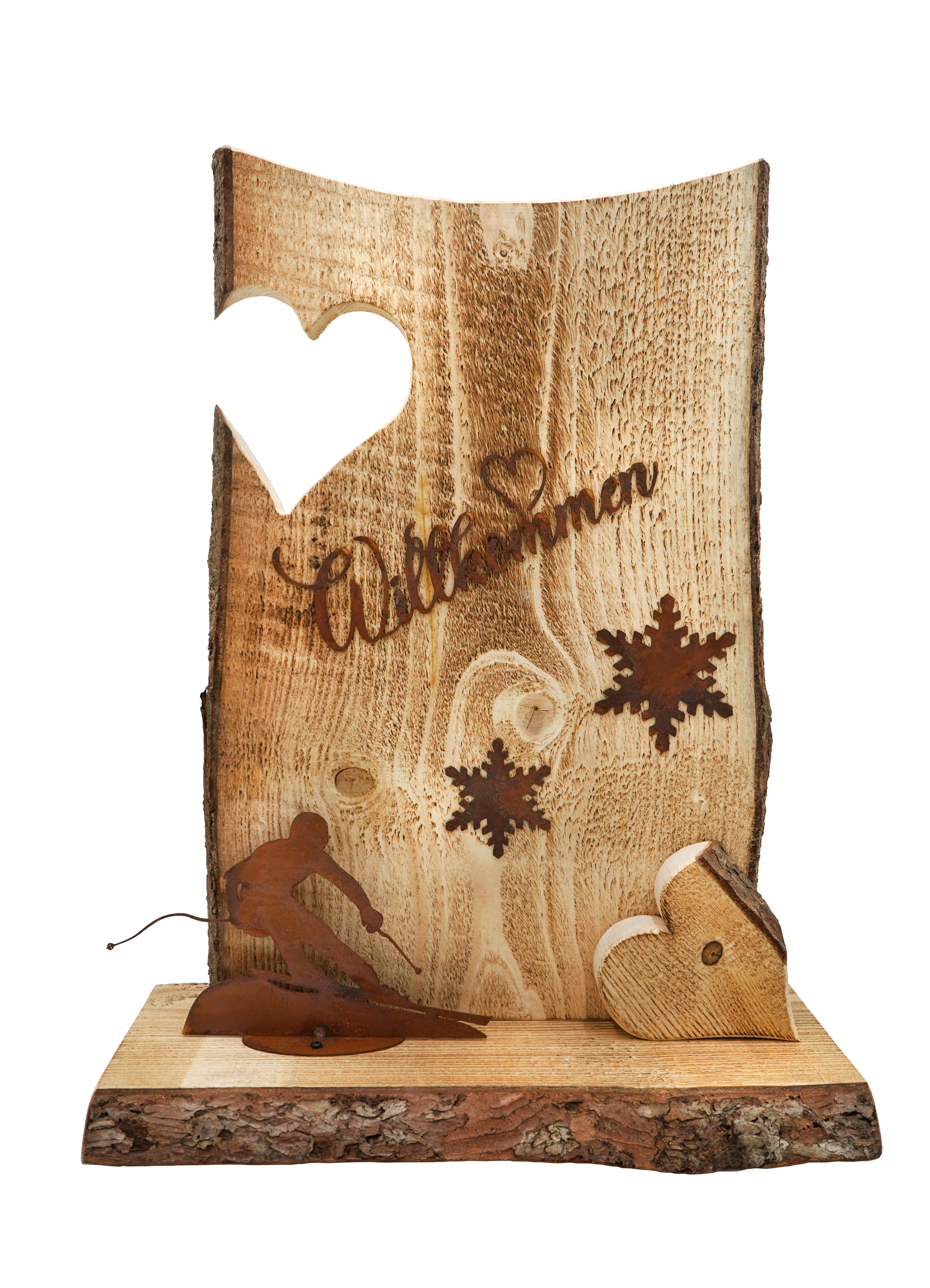 Badeko Holzständer -Winter- Willkommen