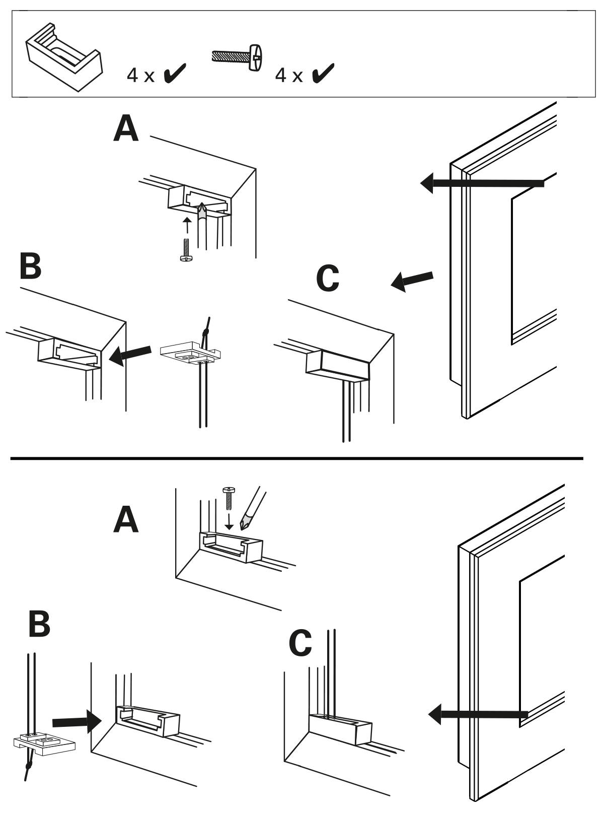161052_05 GARDINIA BASISTRÄGER F. EASYFIX PLISSEE WEIß