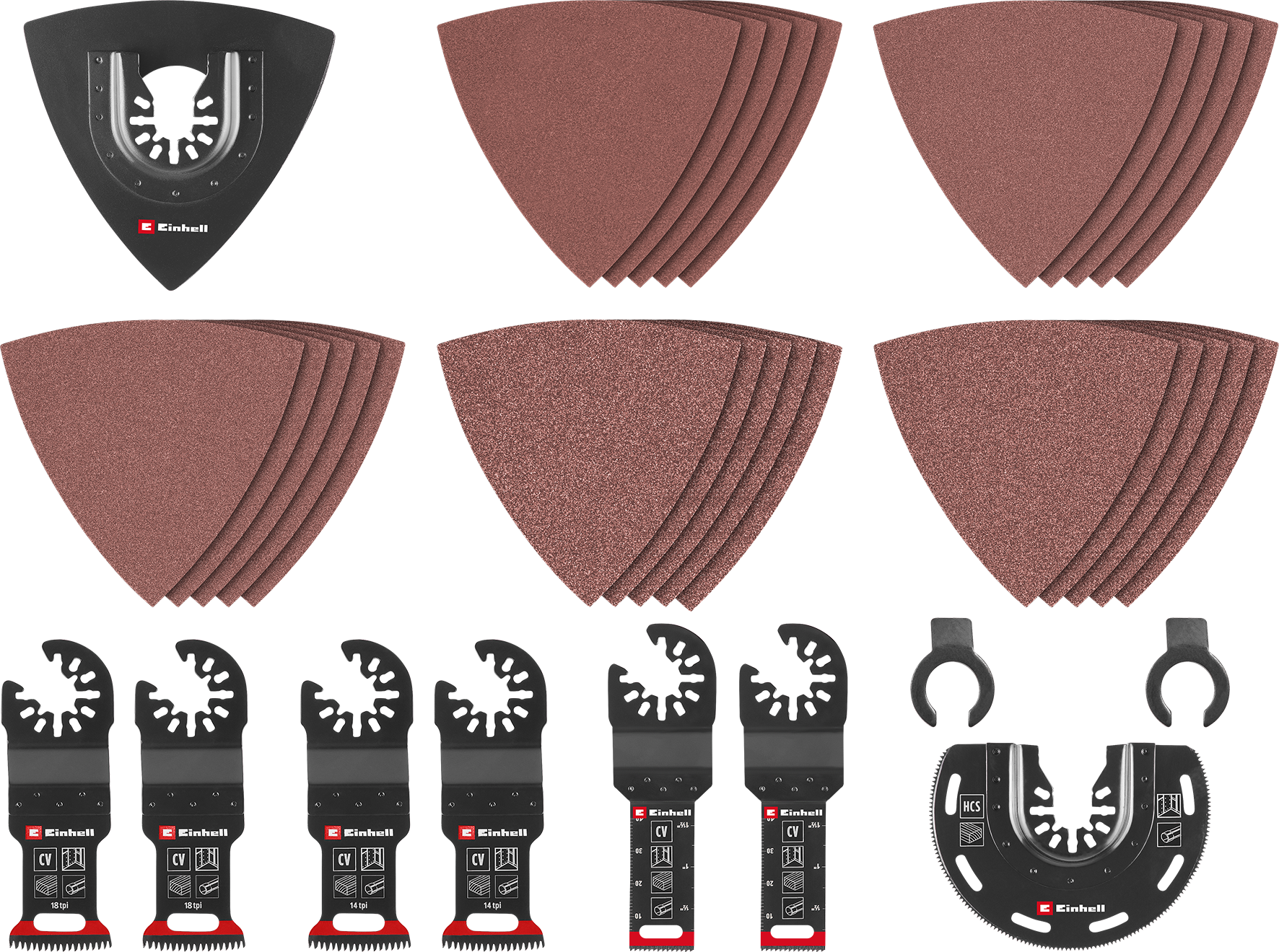 Einhell XL-PLUS-CASE Multitool-Set mit Universalaufnahme für Holz, 35-tlg. 