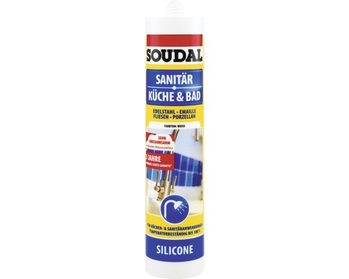 Soudal Küche & Bad Silikon, weiß, 300 ml Soudal Küche & Bad Silikon, weiß, 300 ml