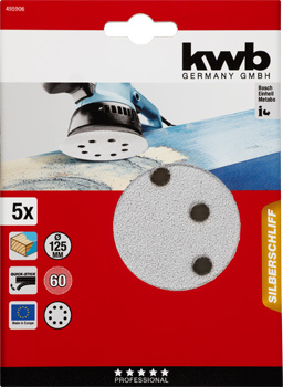 Kwb Klett-Schleifscheiben, 125 mm, K60