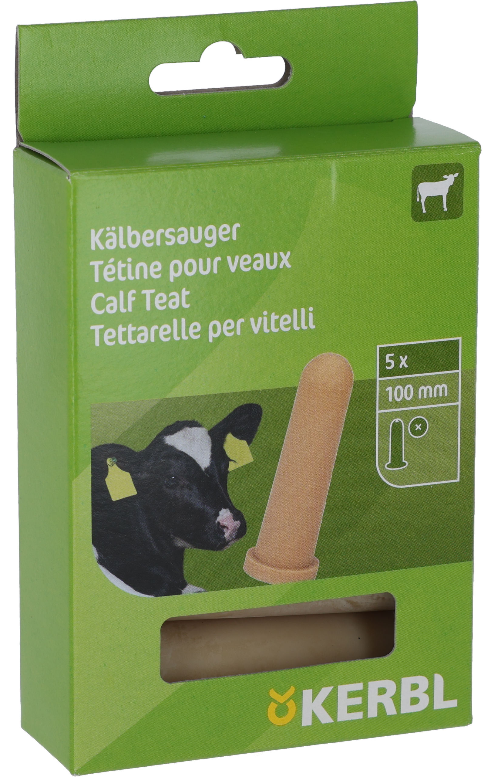 Kerbl Sauger gelb, 100 mm, 5 St im Pack