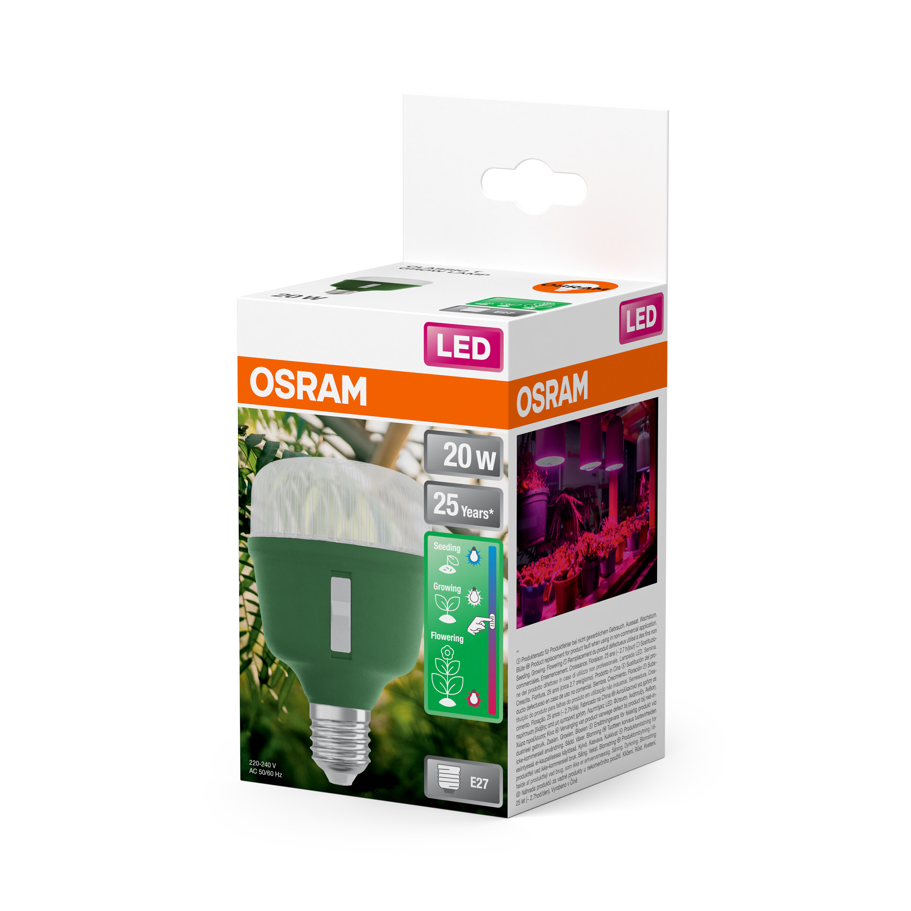 Osram LED Leuchtmittel Star Grow, klar, E27