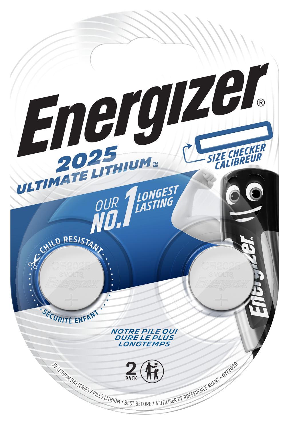 7638900423013 ENERGIZER UL PERFORMANCE CR2025 2 STÜCK
