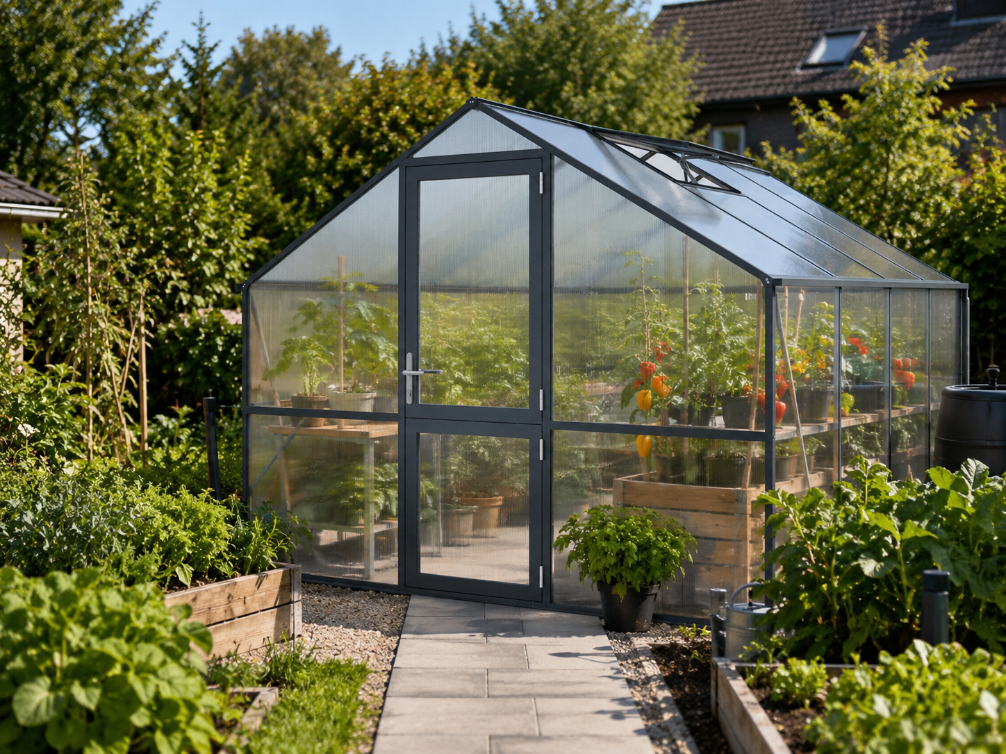 KGT Gewächshaus Orchidee IV, anthrazit-grau
