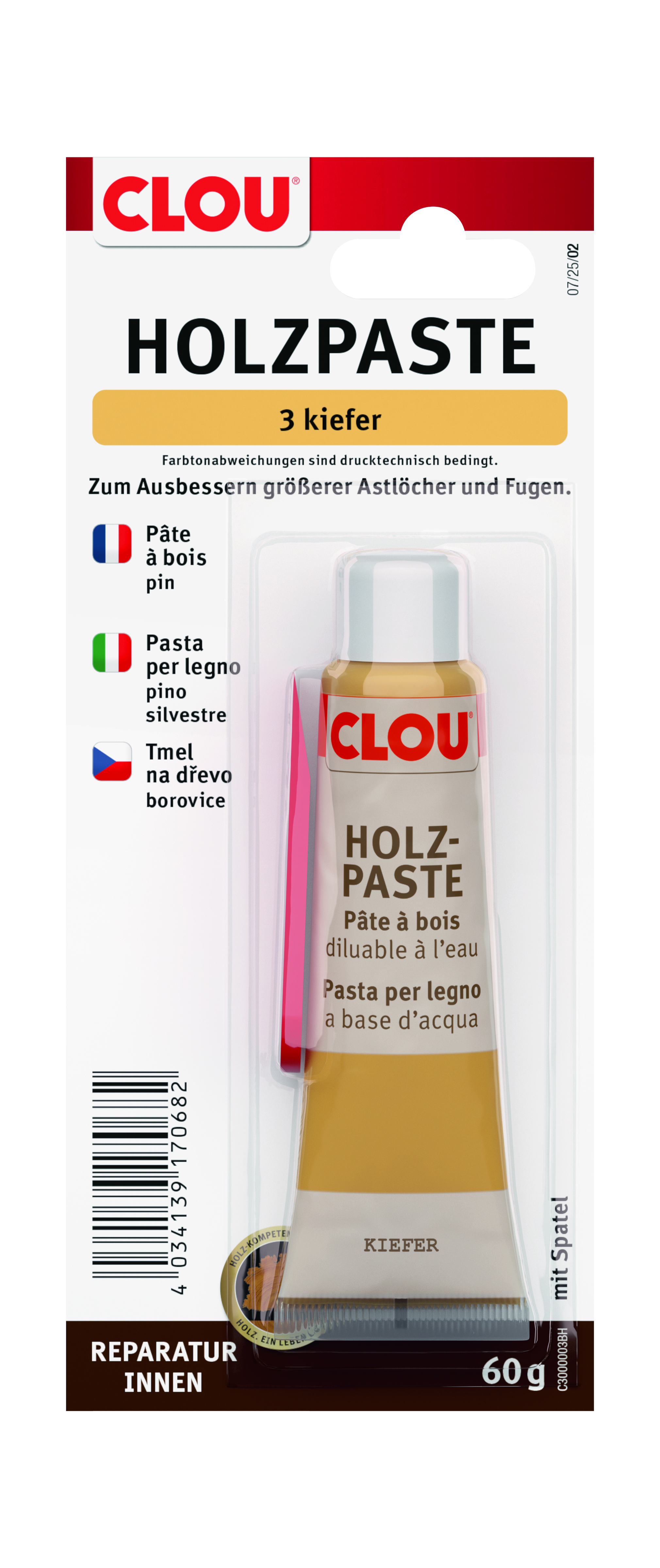 Clou Holzpaste Nr. 3 Kiefer, 60 g Tube