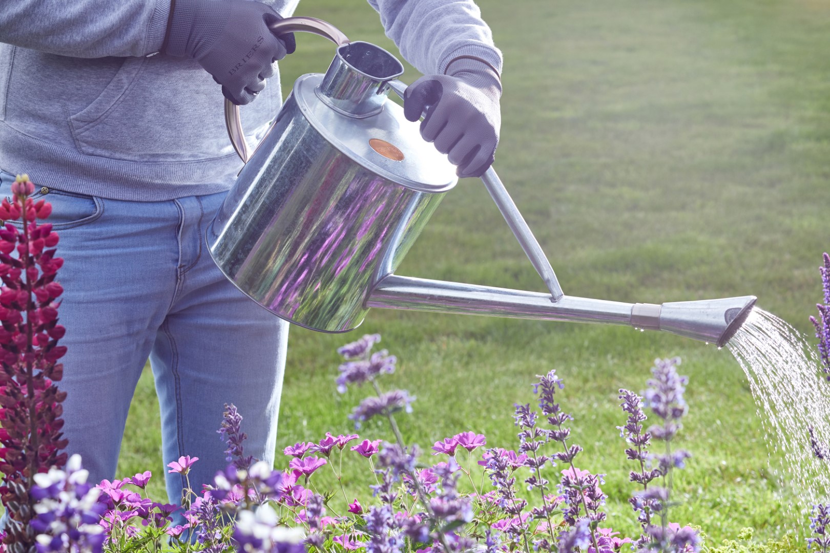 Smart Garden Gießkanne mit großer Reichweite 9L, verzinkter Stahl