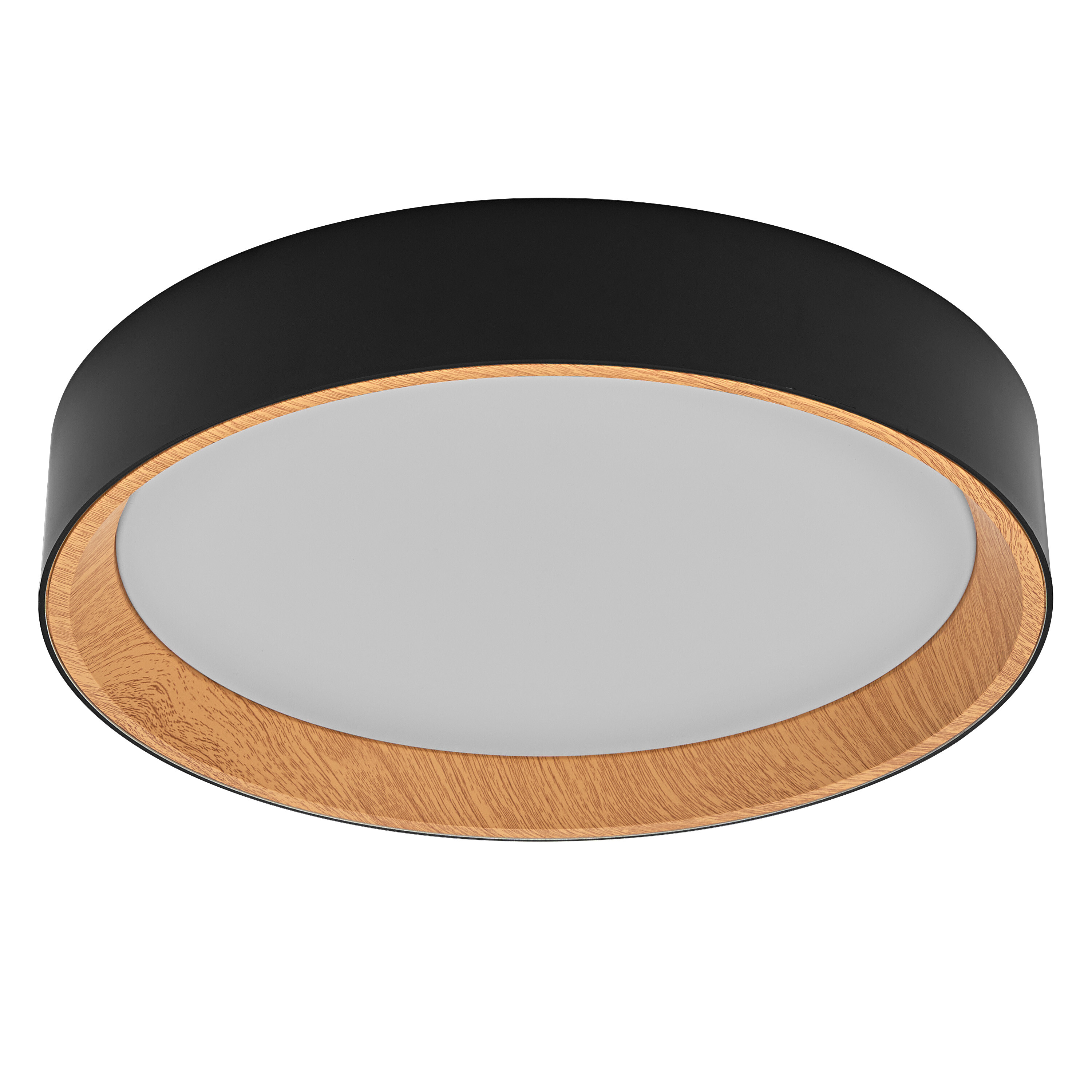 Osram Led Deckenleuchte "Orbis Larios", 390 mm, 24W, 830, Holzdekor/schwarz