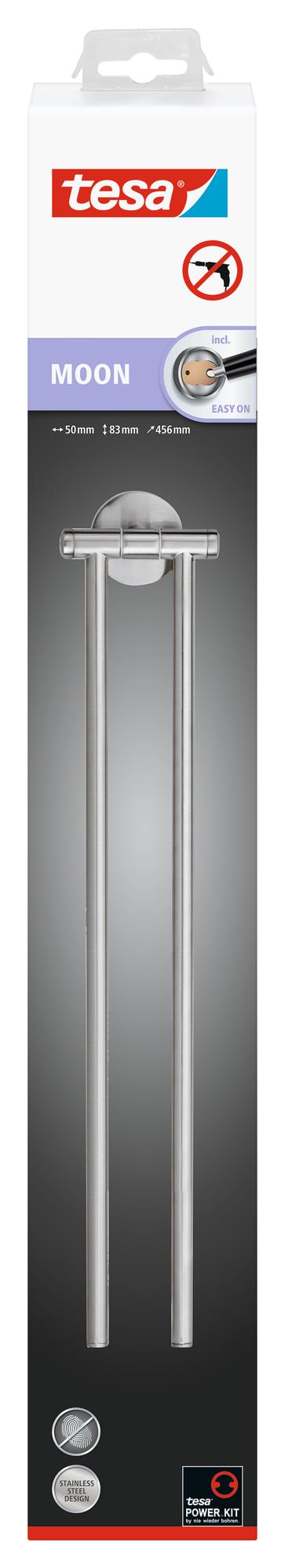 tesa_MOON_403030000000_LI490_front_pa tesa Moon Handtuchhalter, zweiarmig