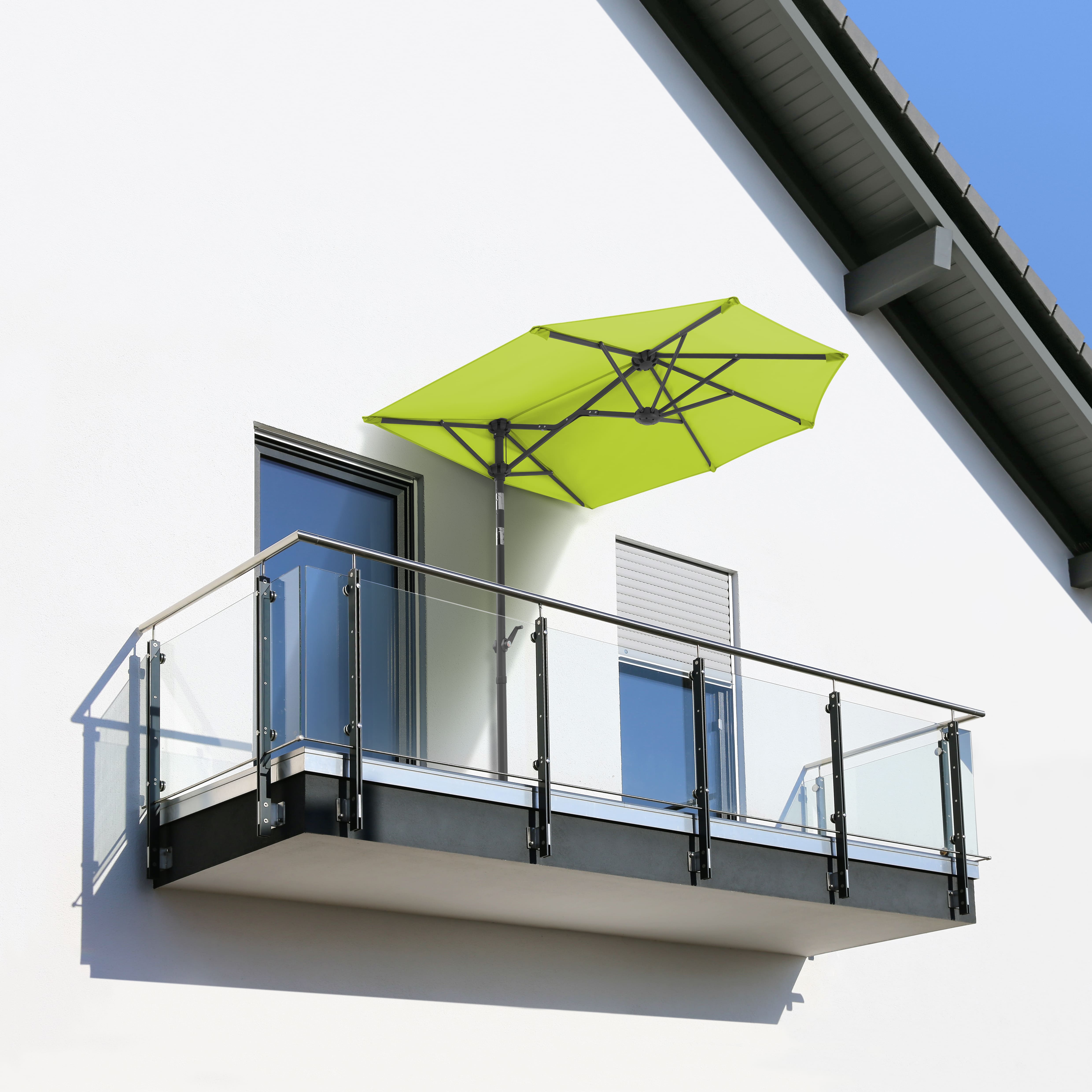 Balkonschirm Salerno Mezzo 150X150 Grün