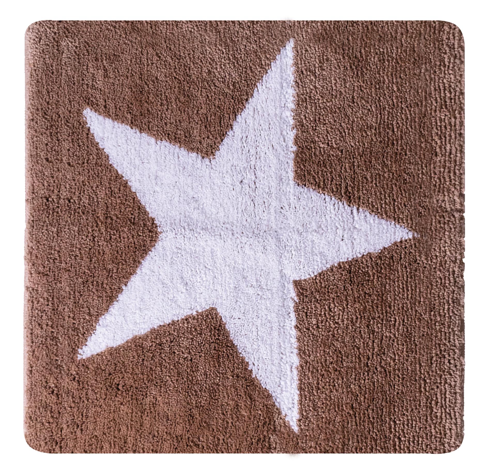 737159-1   TEPPICH 55X50 CM STAR WEIß-BEIGE