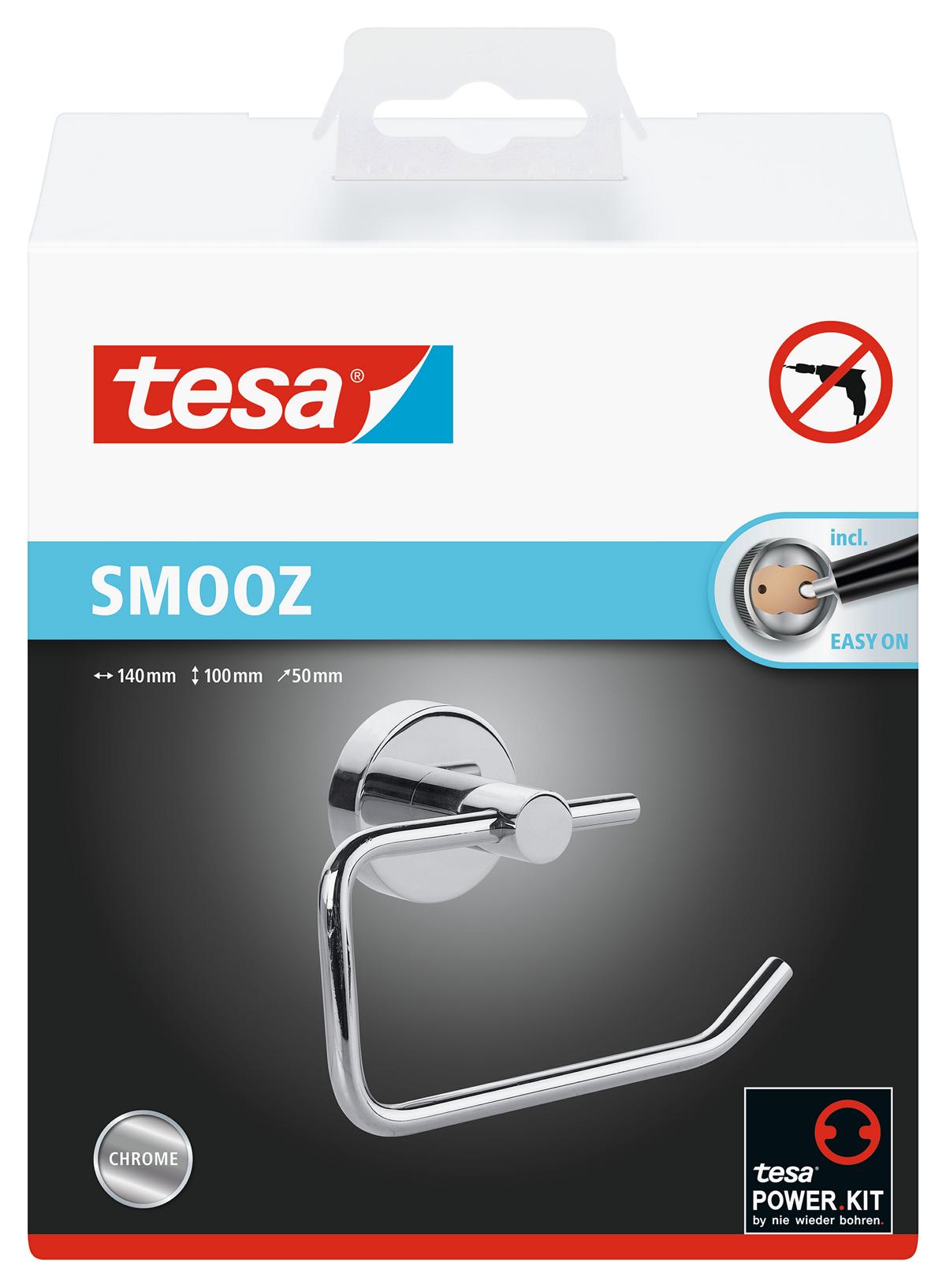 tesa_SMOOZ_403140000000_LI490_front_pa tesa Smooz Toilettenpapierhalter, ohne Deckel