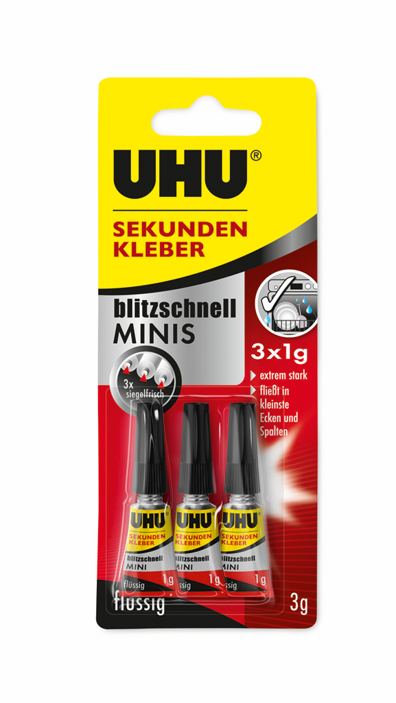 4026700454406-UHU-SEKUNDENKLEBER-blitzschnell-MINIS-fl-ssig-3x1g-Blister-DE_577x1024px_E_NR-26693 Uhu Sekundenkleber blitzschnell minis, flüssig