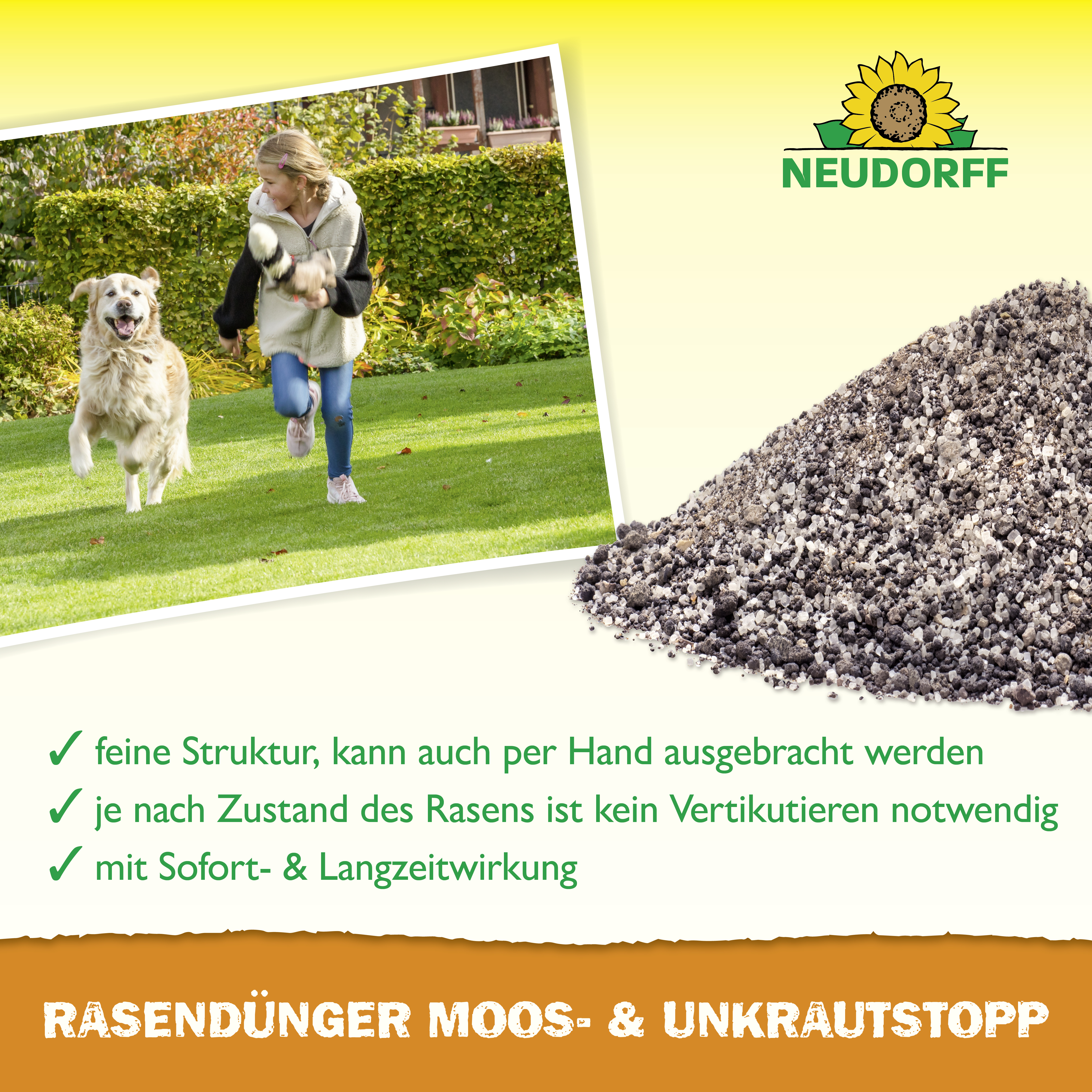 Neudorff RasenDünger Moos- & UnkrautStopp, 5 Kg