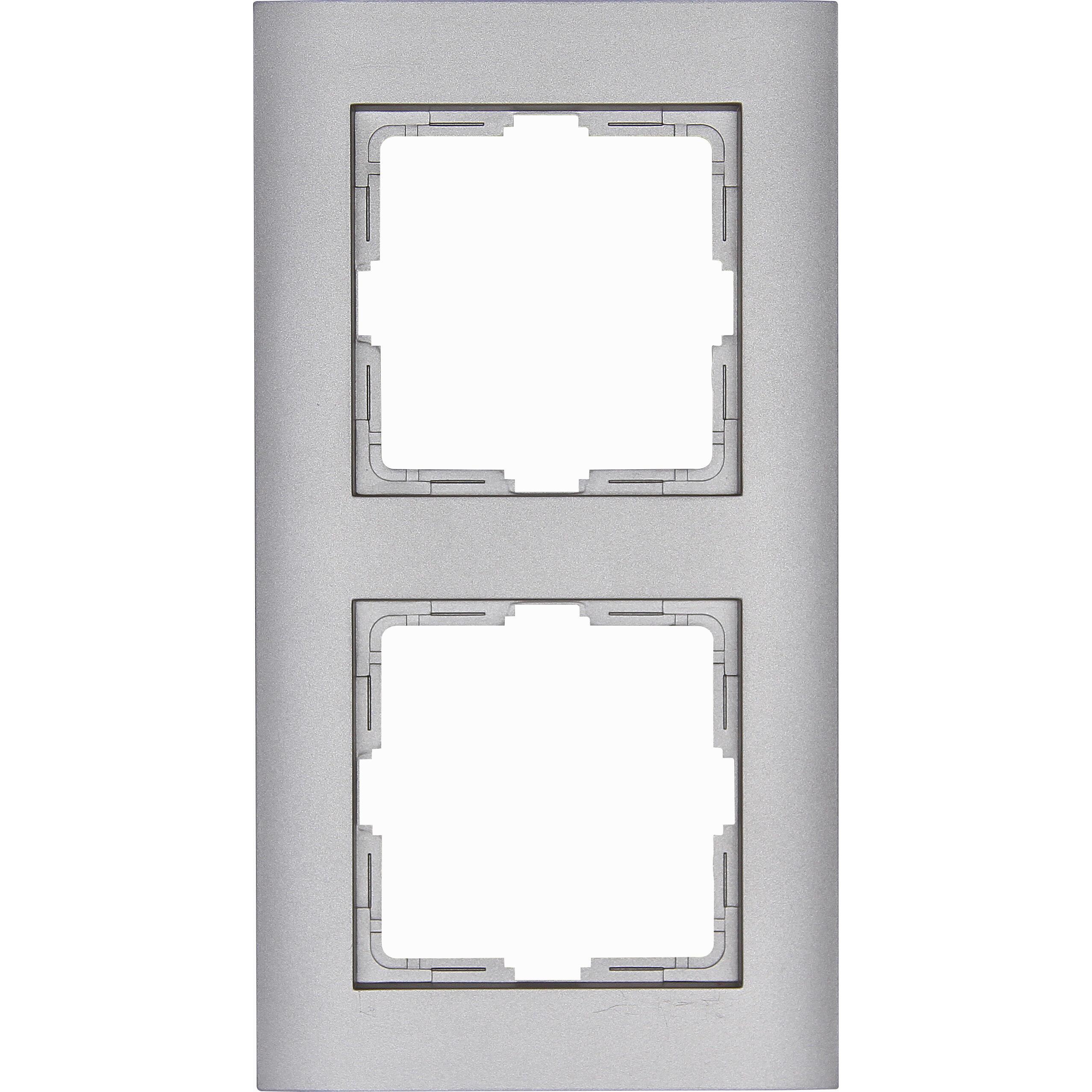 Kopp ATHENIS IP44, 2-fach Abdeckrahmen, stahl Kopp ATHENIS IP44, 2-fach Abdeckrahmen, stahl