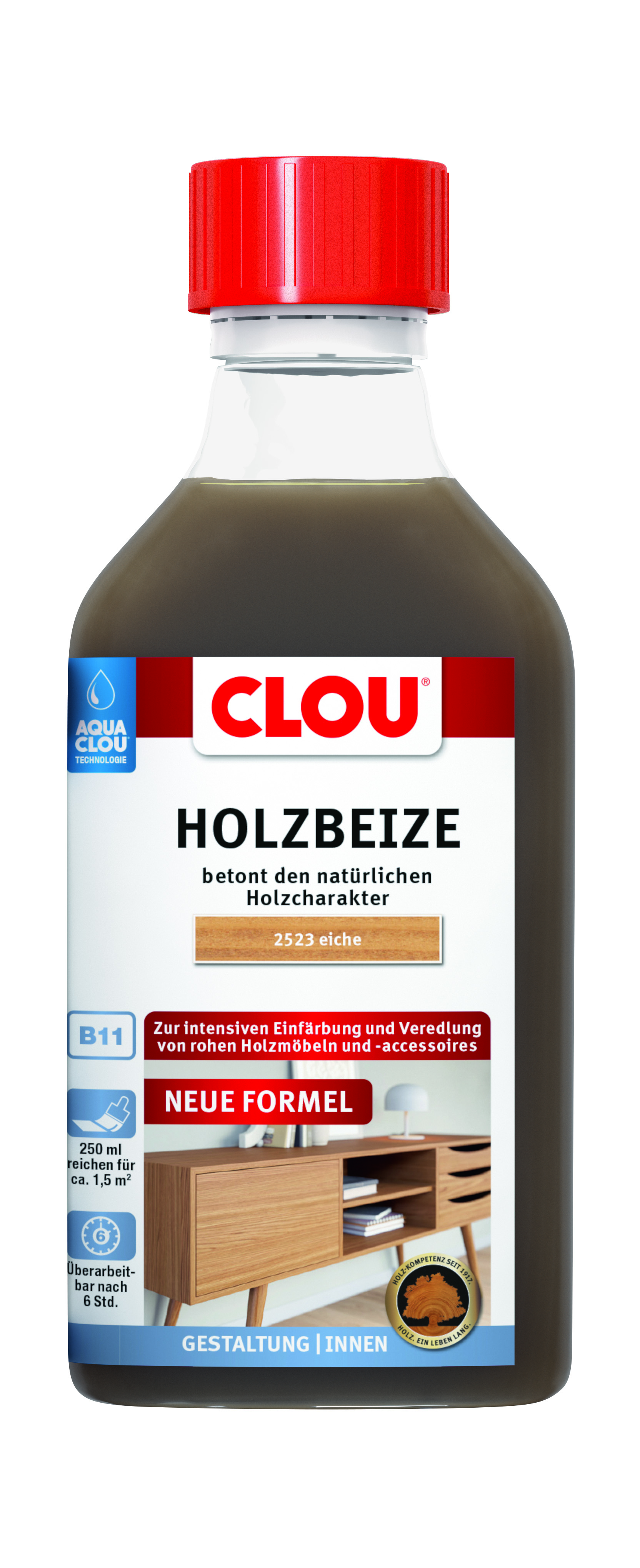 AQUA CLOU® Holzbeize Nr. 2523 Eiche, 250 ml