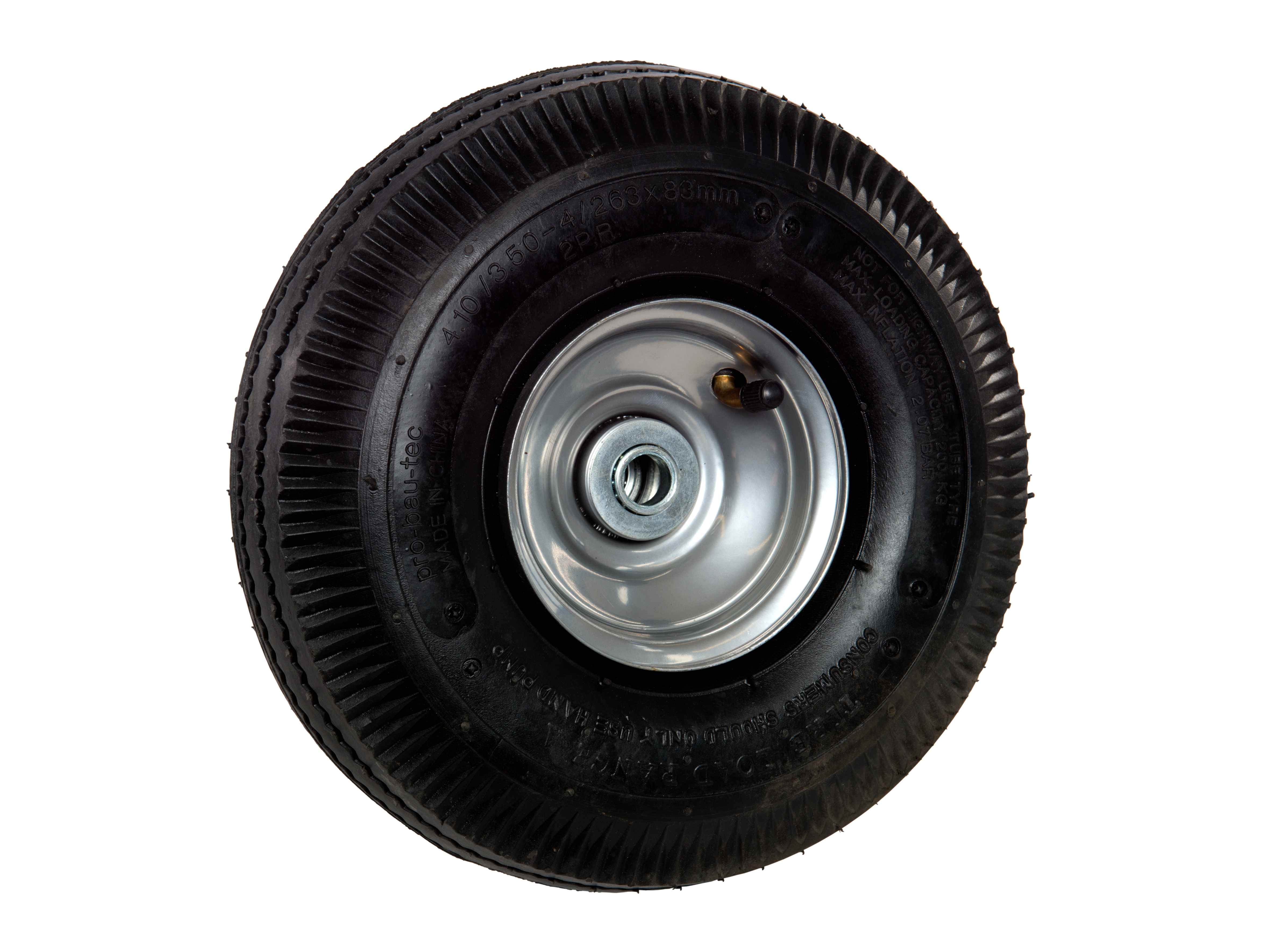 715596-18315 Pro-Bau-Tec Luftrad mit Stahlfelge, 263x83mm