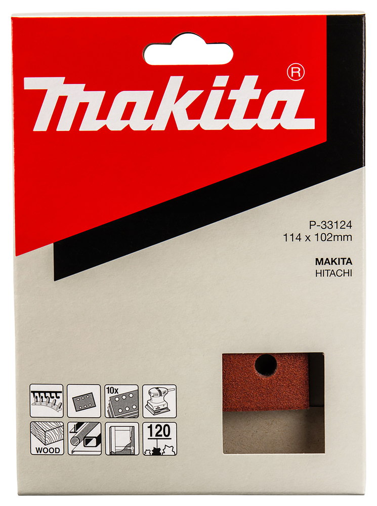 Makita Schleifpapier P120, 104x112 mm Klett Makita Schleifpapier P120, 104x112 mm Klett