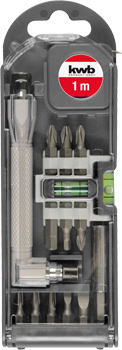 116790-300 Kwb Bit-Box mit Libelle und Bandmaß