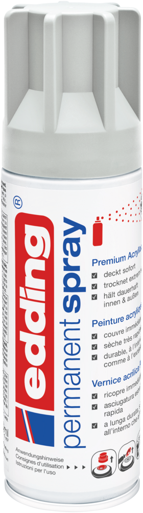 Edding 5200 Permanentspray Premium Acryllack lichtgrau matt Edding 5200 Permanentspray Premium Acryllack lichtgrau matt