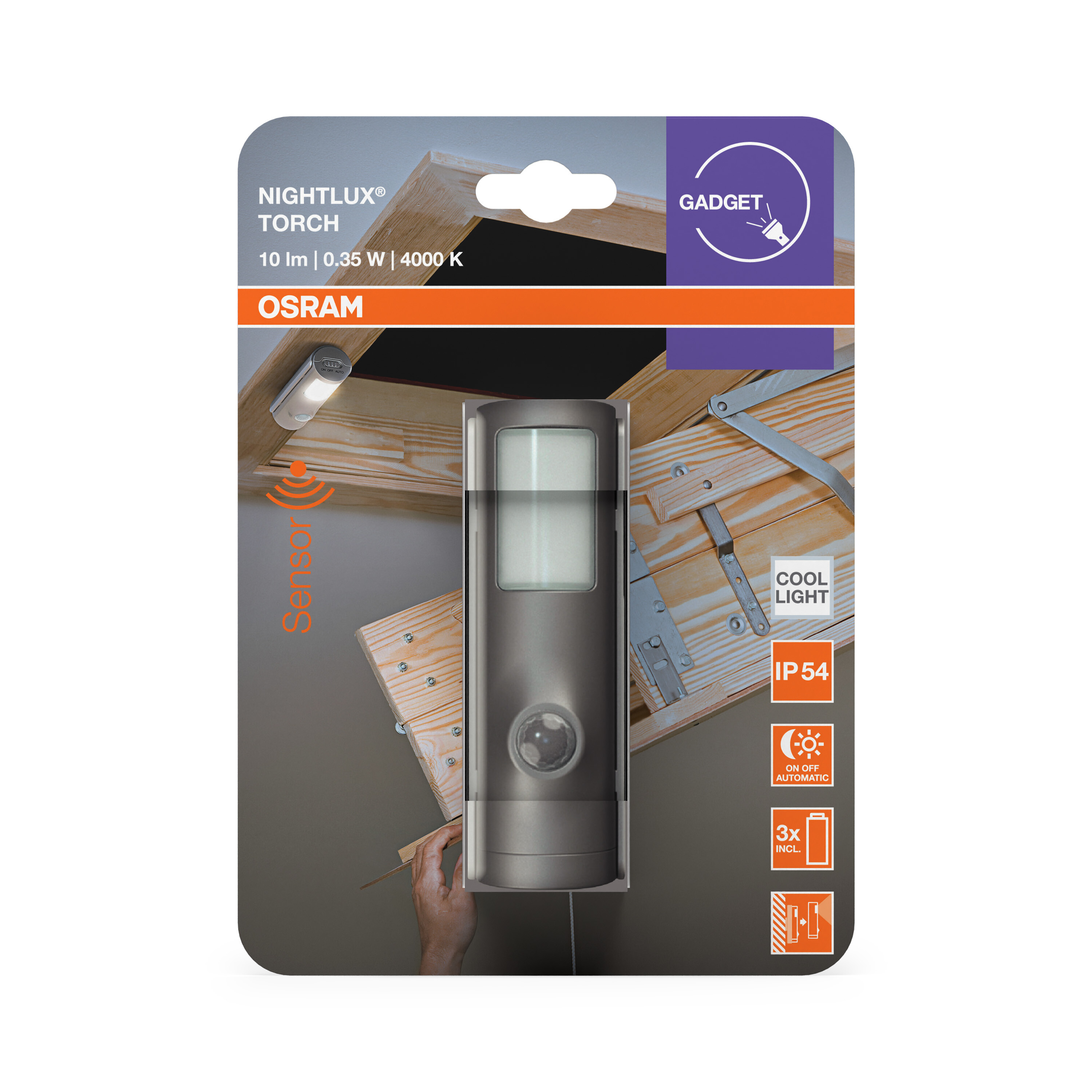 Osram Nachtlicht "Nightlux Torch", silber